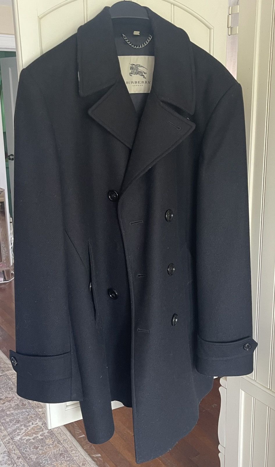 Burberry Burberry Pea Coat Wool 54 Size US L / EU 52-54 / 3 - 2 Thumbnail