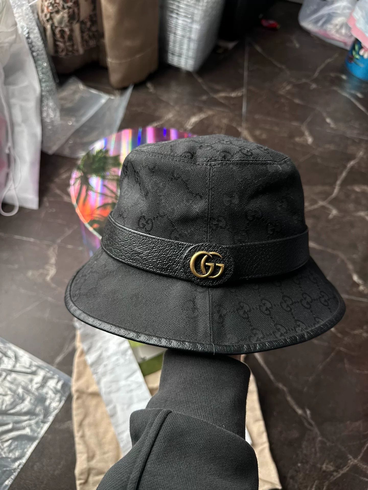 Gucci Gucci GG Canvas Logo Bucket Hat Size ONE SIZE - 1 Thumbnail