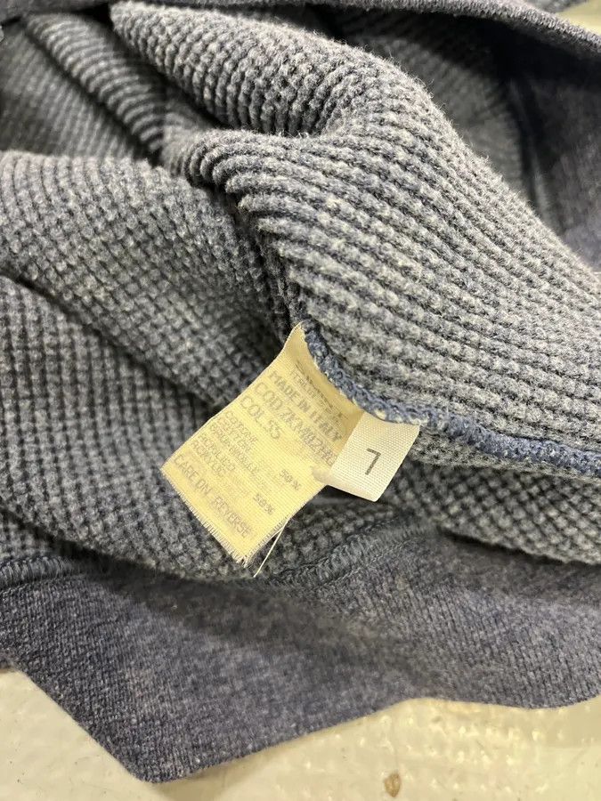 Giorgio Armani 1990s Giorgio Armani High Neck Blue Wool Sweater Size US L / EU 52-54 / 3 - 9 Thumbnail