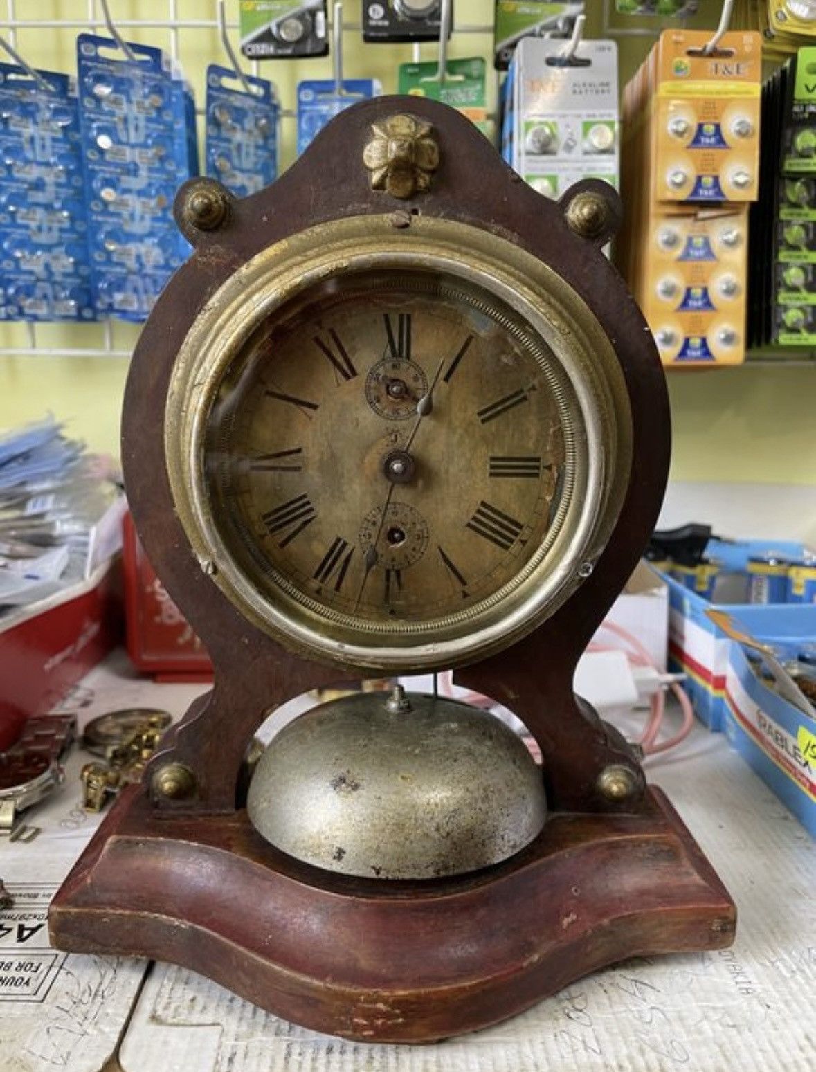 Vintage Antique English Alarm Clock From 1900 Size ONE SIZE - 1 Thumbnail
