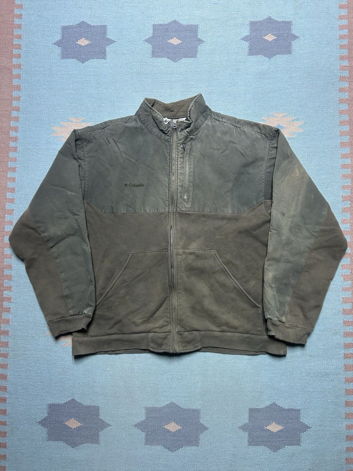 Vintage VTG Columbia ripstop sweatshirt fleece lined jacket zip L Size US L / EU 52-54 / 3 - 1 Thumbnail