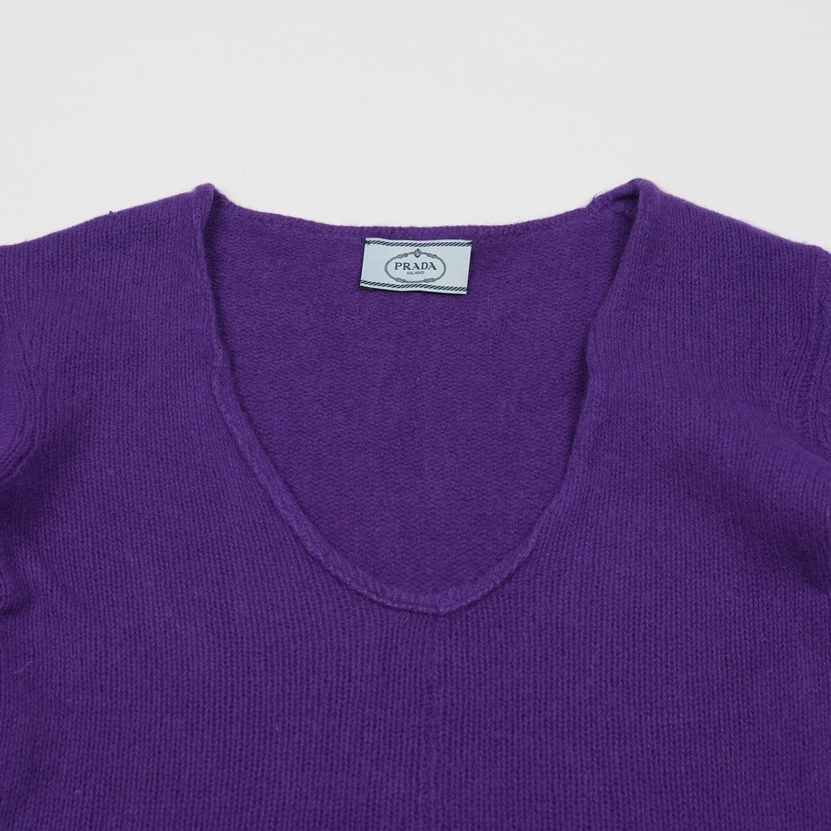 Prada Prada Cashmere Wool V neck Sweater Purple Size S / US 4 / IT 40 - 3 Thumbnail