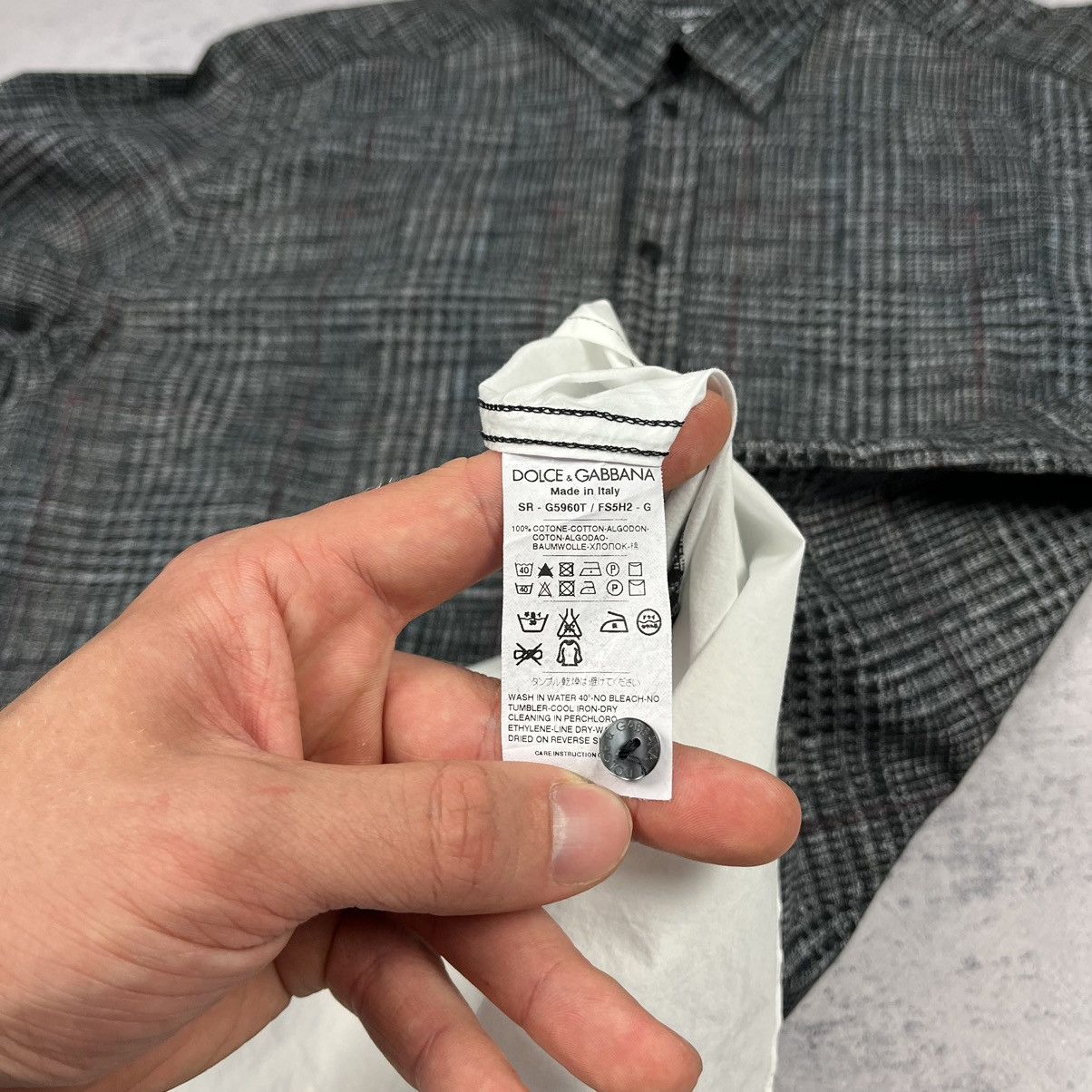 Dolce & Gabbana Dolce Gabbana Gold rare checkered shirt Size US L / EU 52-54 / 3 - 6 Thumbnail