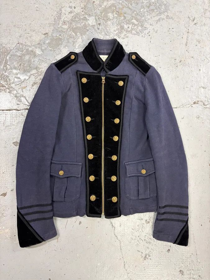 Polo Ralph Lauren 2000s Ralph Lauren Navy & Black Velvet Officer Jacket Size M / US 6-8 / IT 42-44 - 1 Thumbnail
