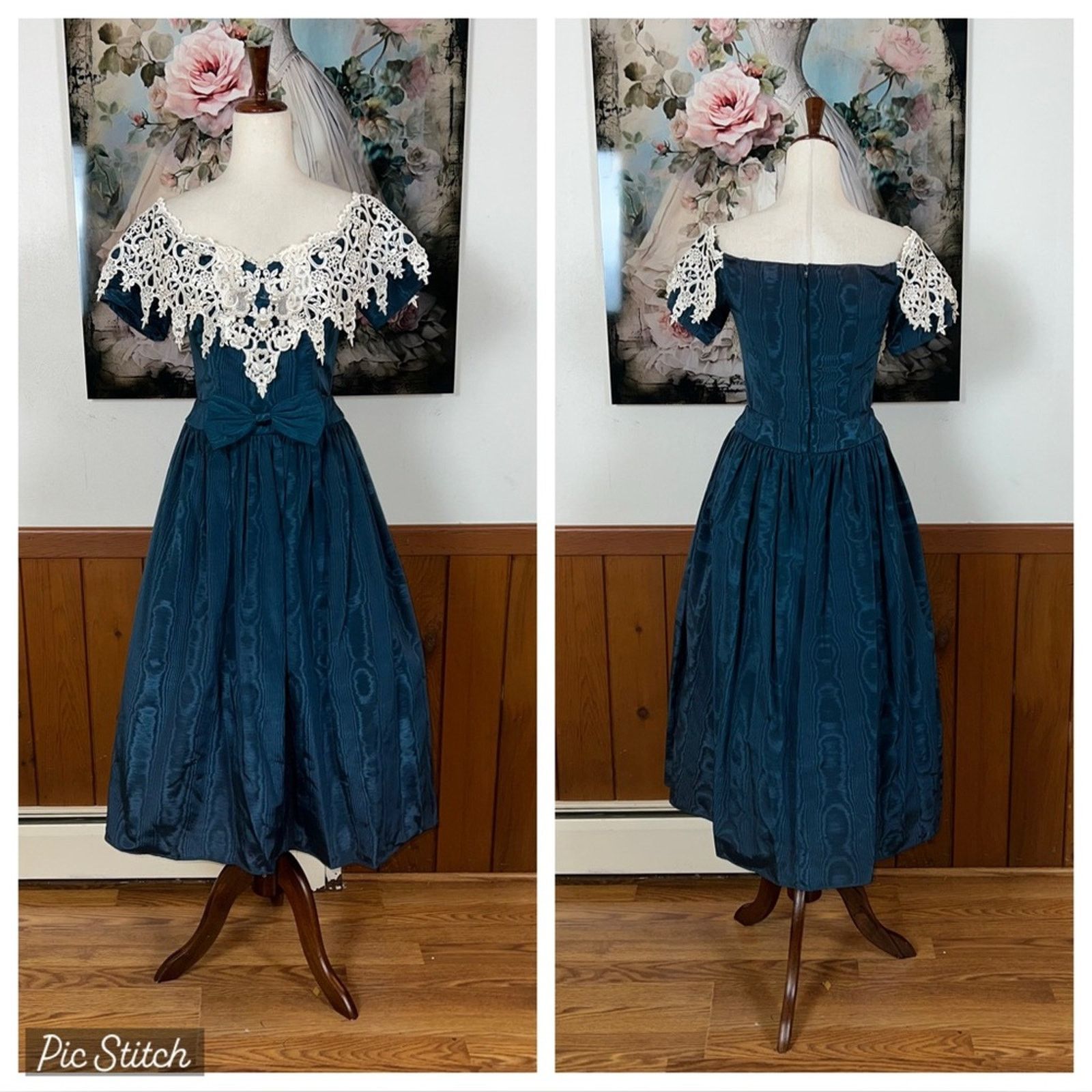 Other Vintage 90s Scott McClintock Taffeta Formal Dress! Size S / US 4 / IT 40 - 1 Thumbnail