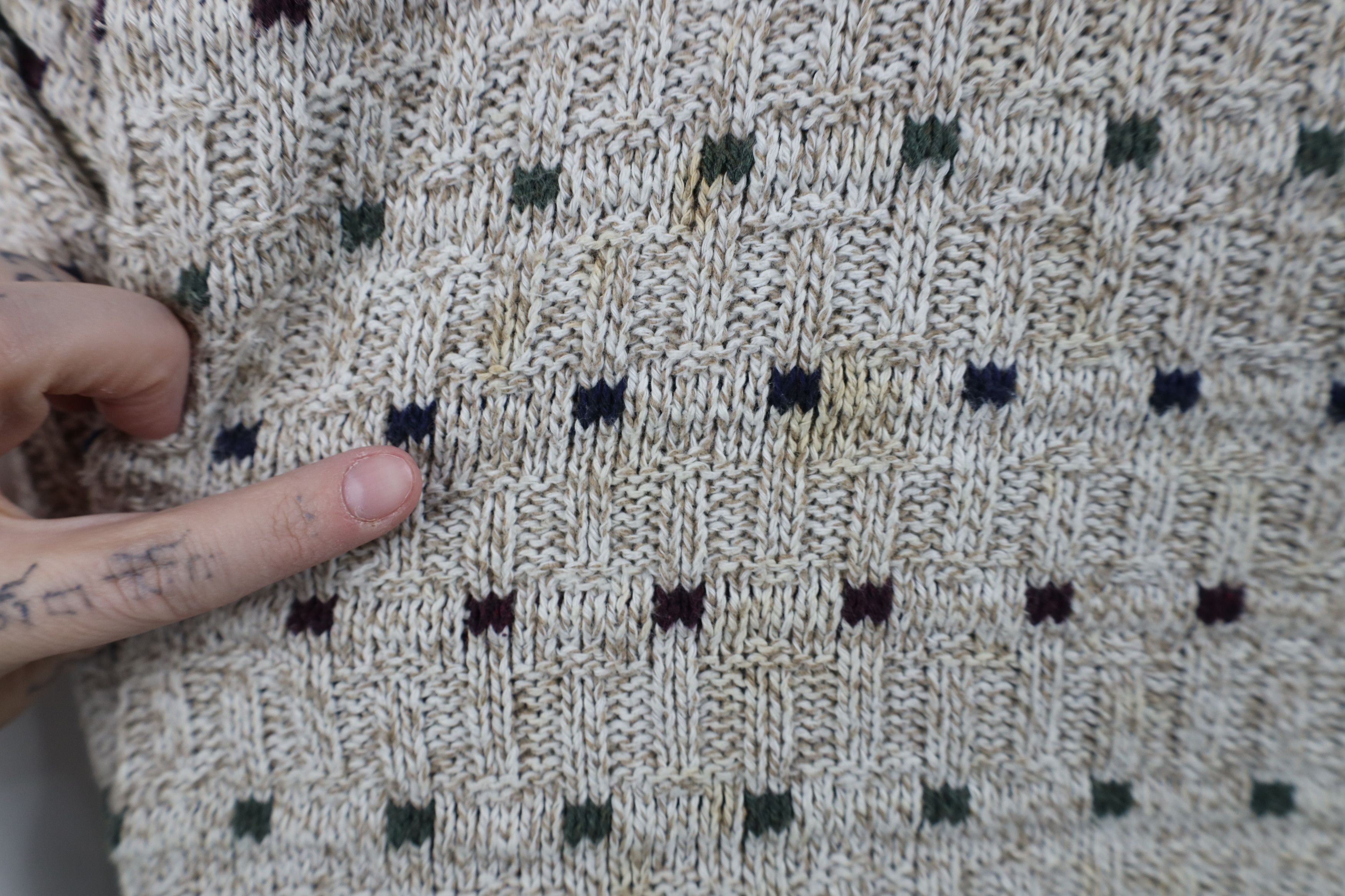 Vintage Vintage 90s Streetwear Rainbow Geometric Knit Sweater USA Size US XL / EU 56 / 4 - 4 Thumbnail
