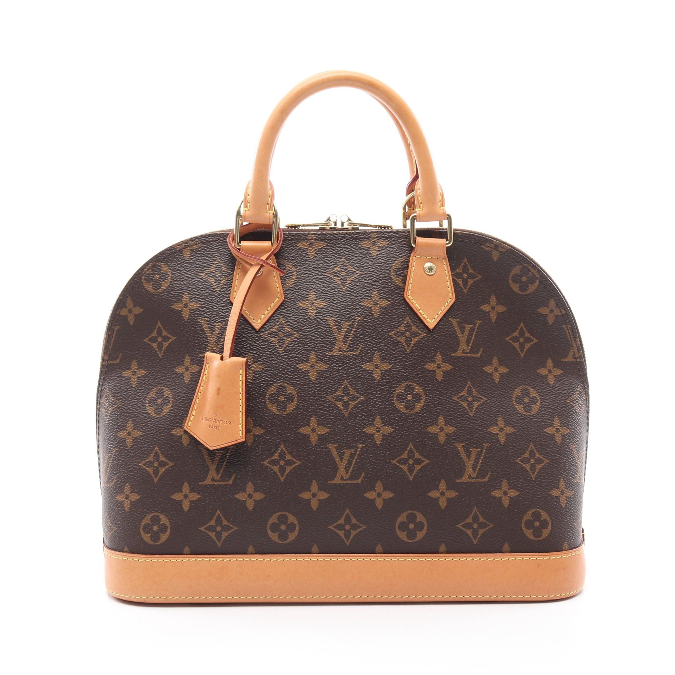 Louis Vuitton Louis Vuitton Alma Monogram Handbag Leather Brown Size ONE SIZE - 1 Thumbnail