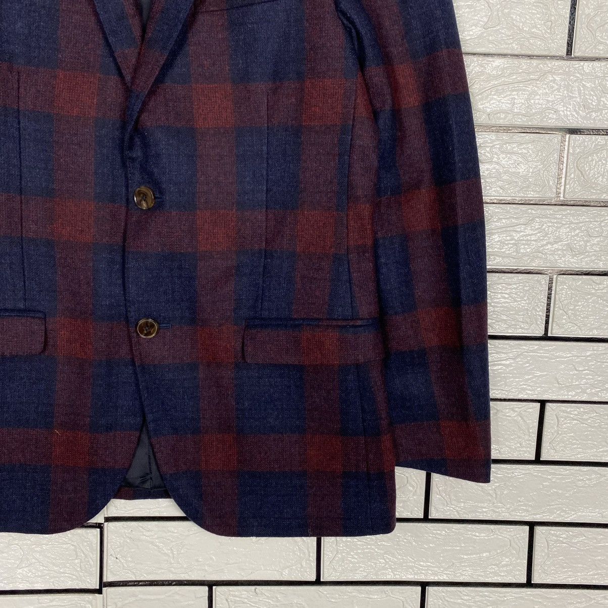 Gucci 🔥VINTAGE COATS JACKET GUCCI TARTAN DESIGN DOUBLE BREAST Size US S / EU 44-46 / 1 - 5 Thumbnail