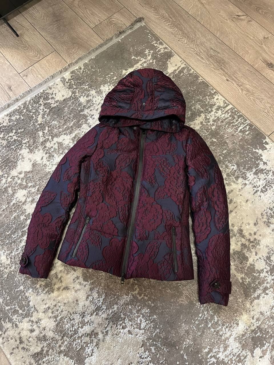 image of Burberry London Down Puffer Jacket in Red, Women's (Size Small)