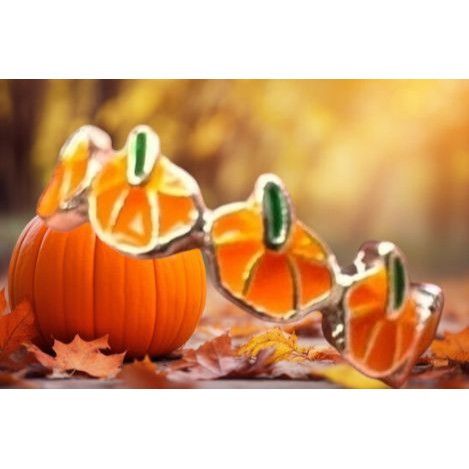 Handmade Pumpkin Ring New Orange Silver Adjustable Thanksgiving Autum Size ONE SIZE - 5 Thumbnail