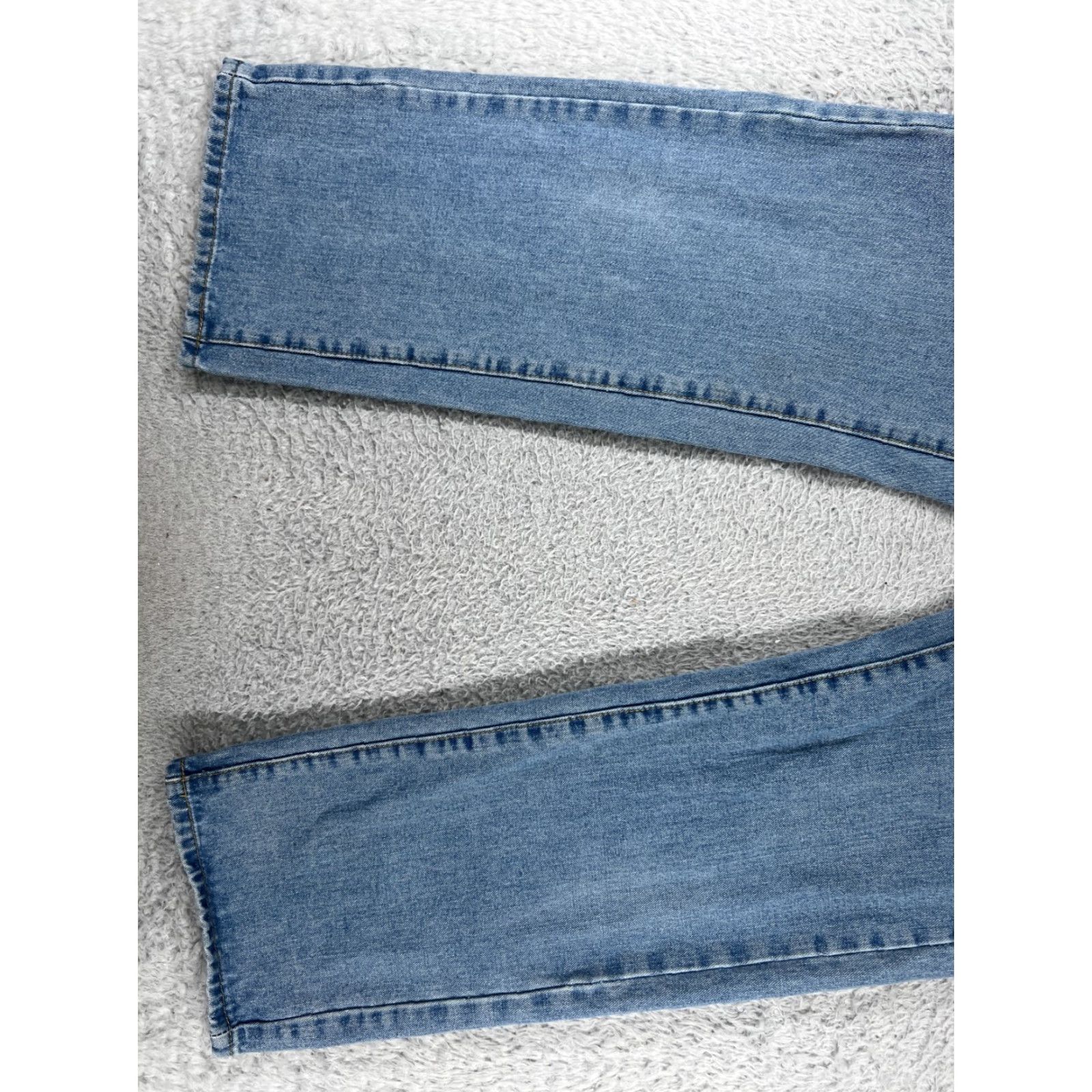 Shein SheIn Jeans Women XS Blue Denim Wide Leg Cotton Blend 5-Pocket Medium Wash Y2K Western Womens Size 26" / US 2 / IT 38 - 6 Thumbnail