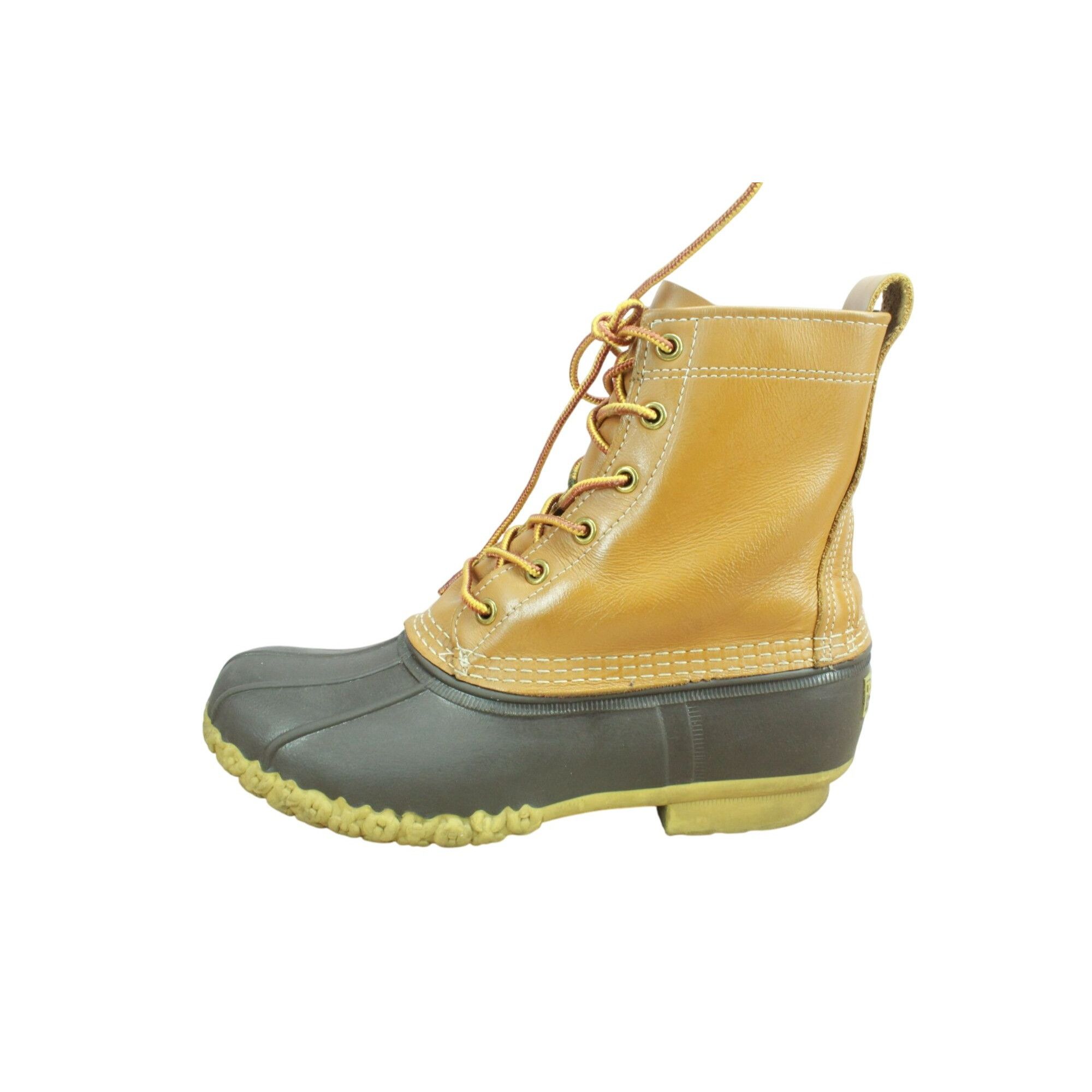 L.L. Bean LL Bean 8" Brown Leather Lace-Up Duck Boots Women's Size 7 Size US 7 / IT 37 - 1 Thumbnail