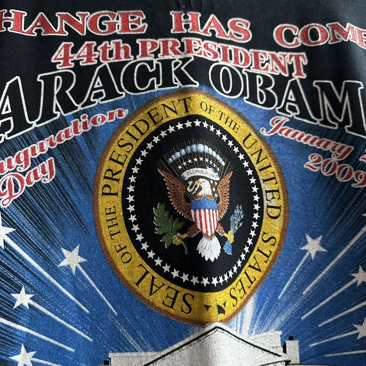 Rap Tees × Vintage Vintage y2k Barack Obama Inauguration Rap Style Shirt Size US L / EU 52-54 / 3 - 5 Thumbnail