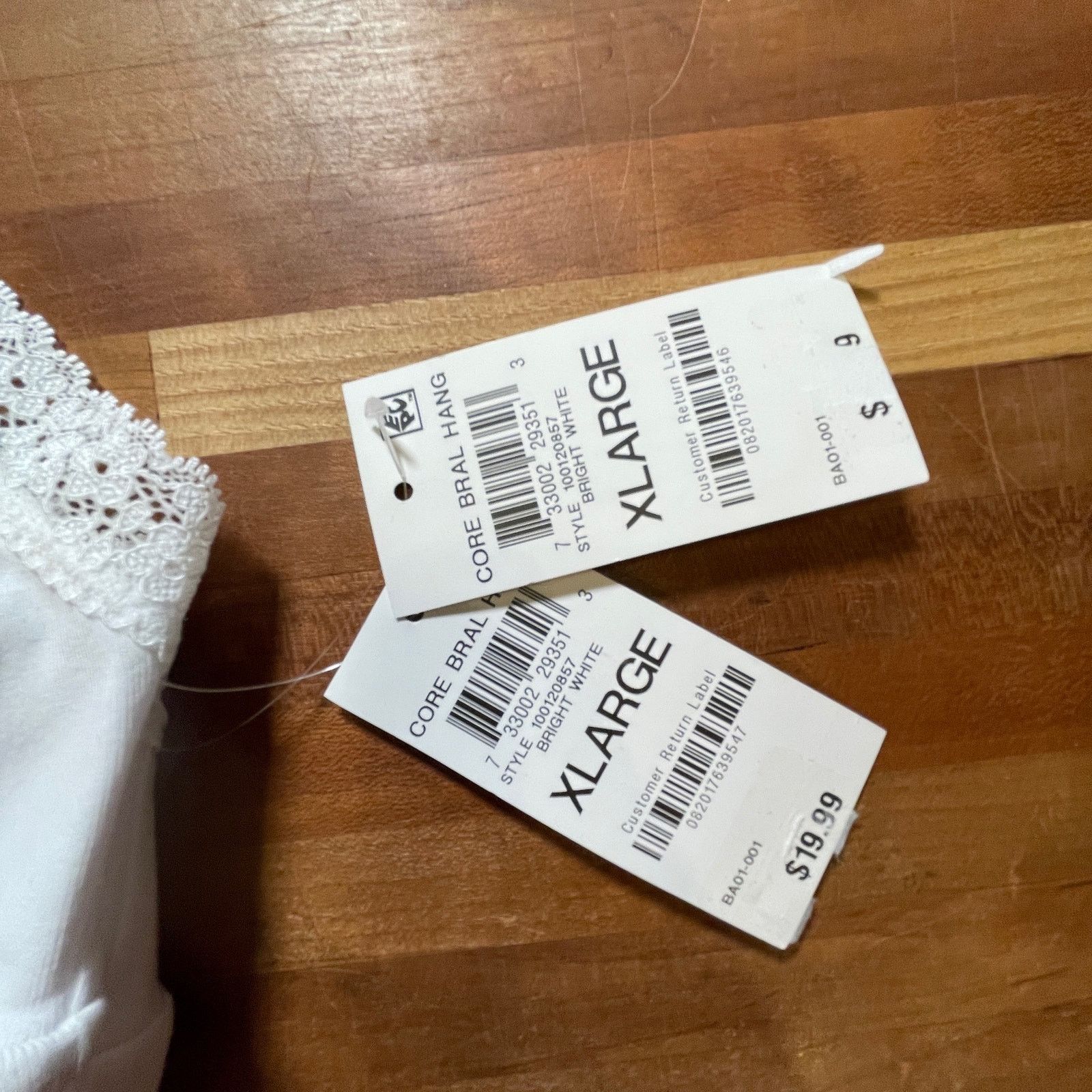 NO ID Jenni on Repeat Wide Lace Bralette, set of 2 white XL Size ONE SIZE - 8 Thumbnail