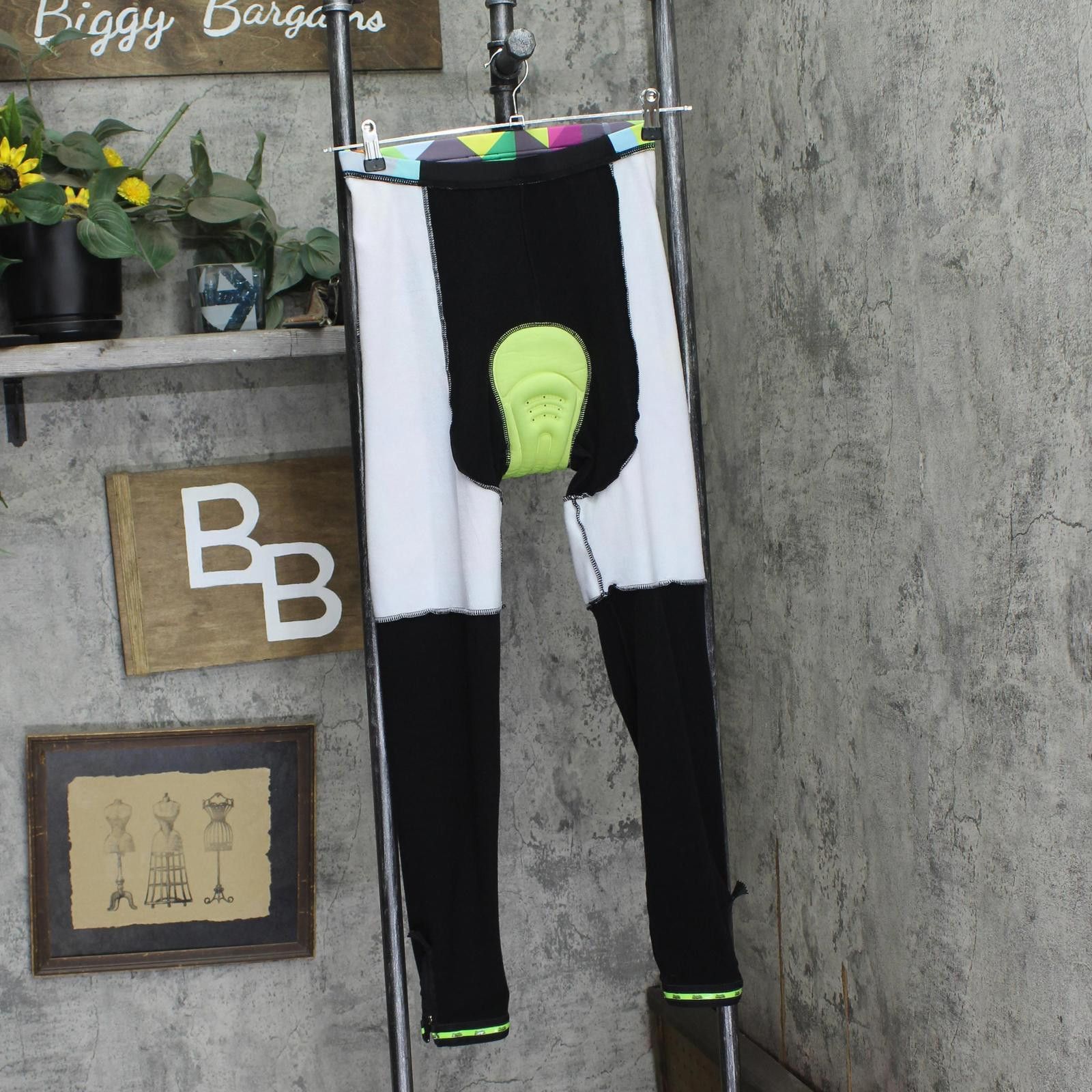 Other Aogda Fleece Lined Cycling Pants W/ Leg Zip Black Multi L Size 36" / US 14 / IT 50 - 3 Thumbnail