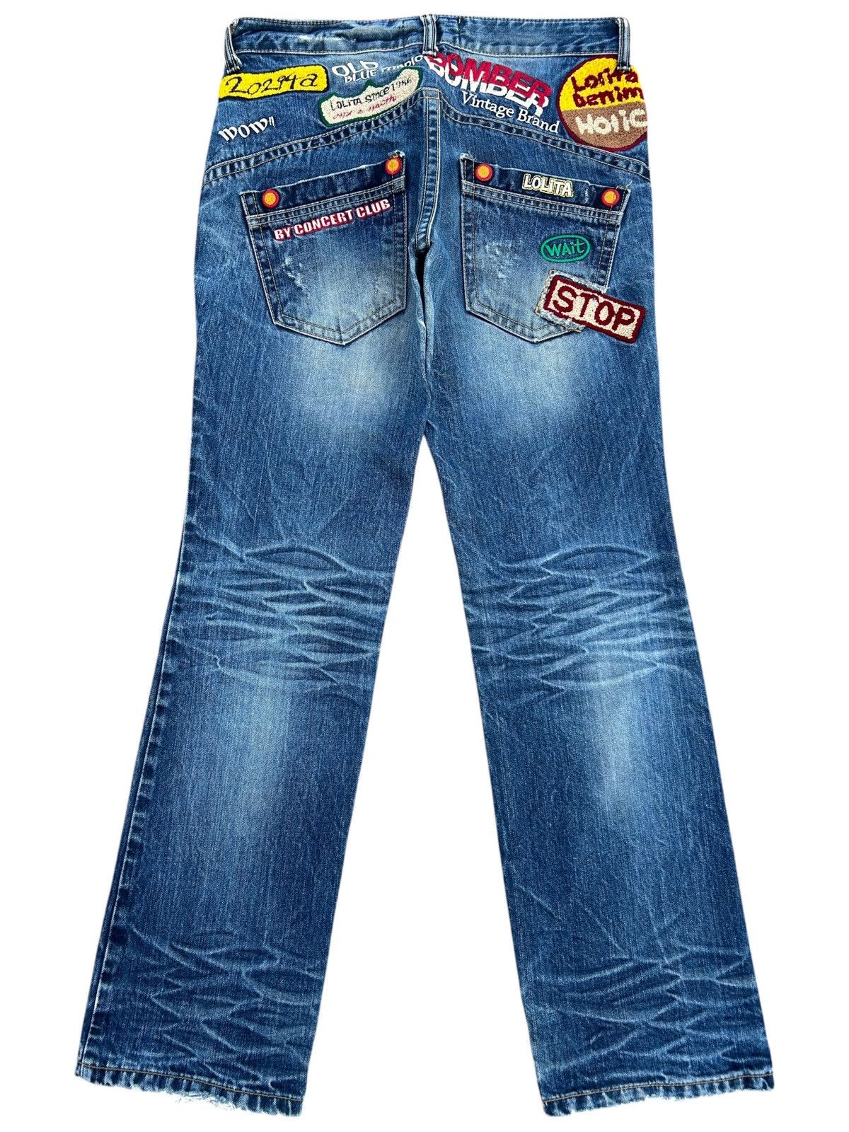 Kapital Yoshitomo Nara Lolita Vintage Distressed Denim Jeans Size US 32 / EU 48 - 1 Thumbnail