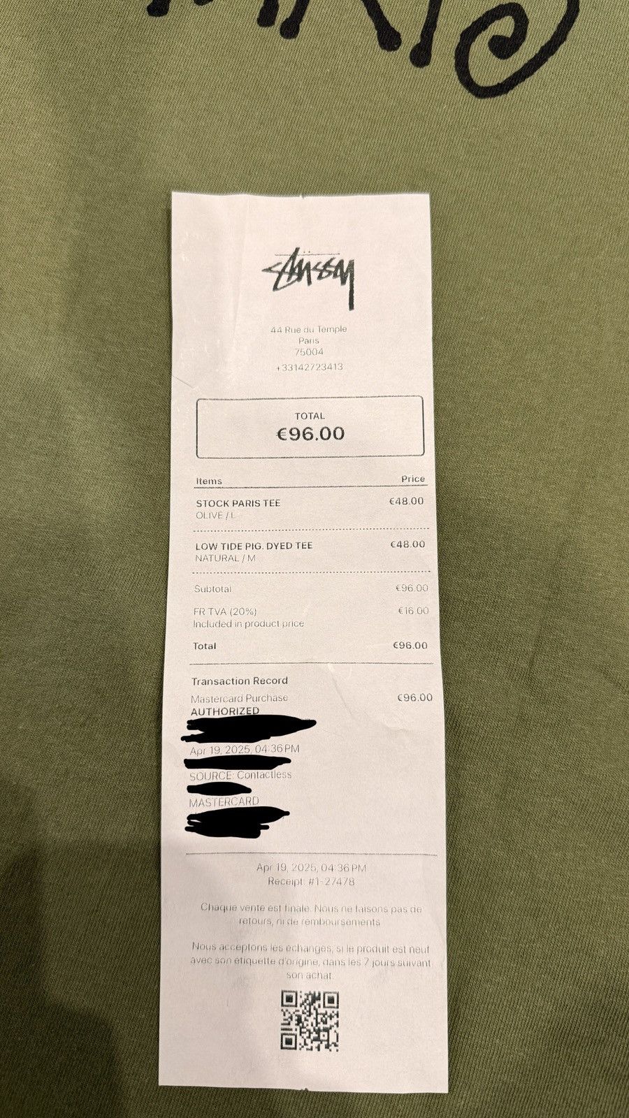 Stussy Stüssy paris chapter tee Size US L / EU 52-54 / 3 - 8 Thumbnail