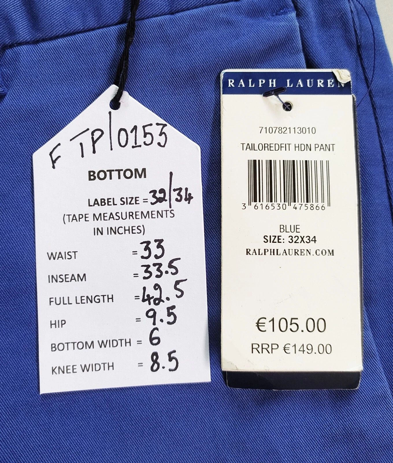 Polo Ralph Lauren Polo Ralph Lauren Stretch Slim Fit Chino Trouser FTP 0153 Size US 32 / EU 48 - 6 Thumbnail