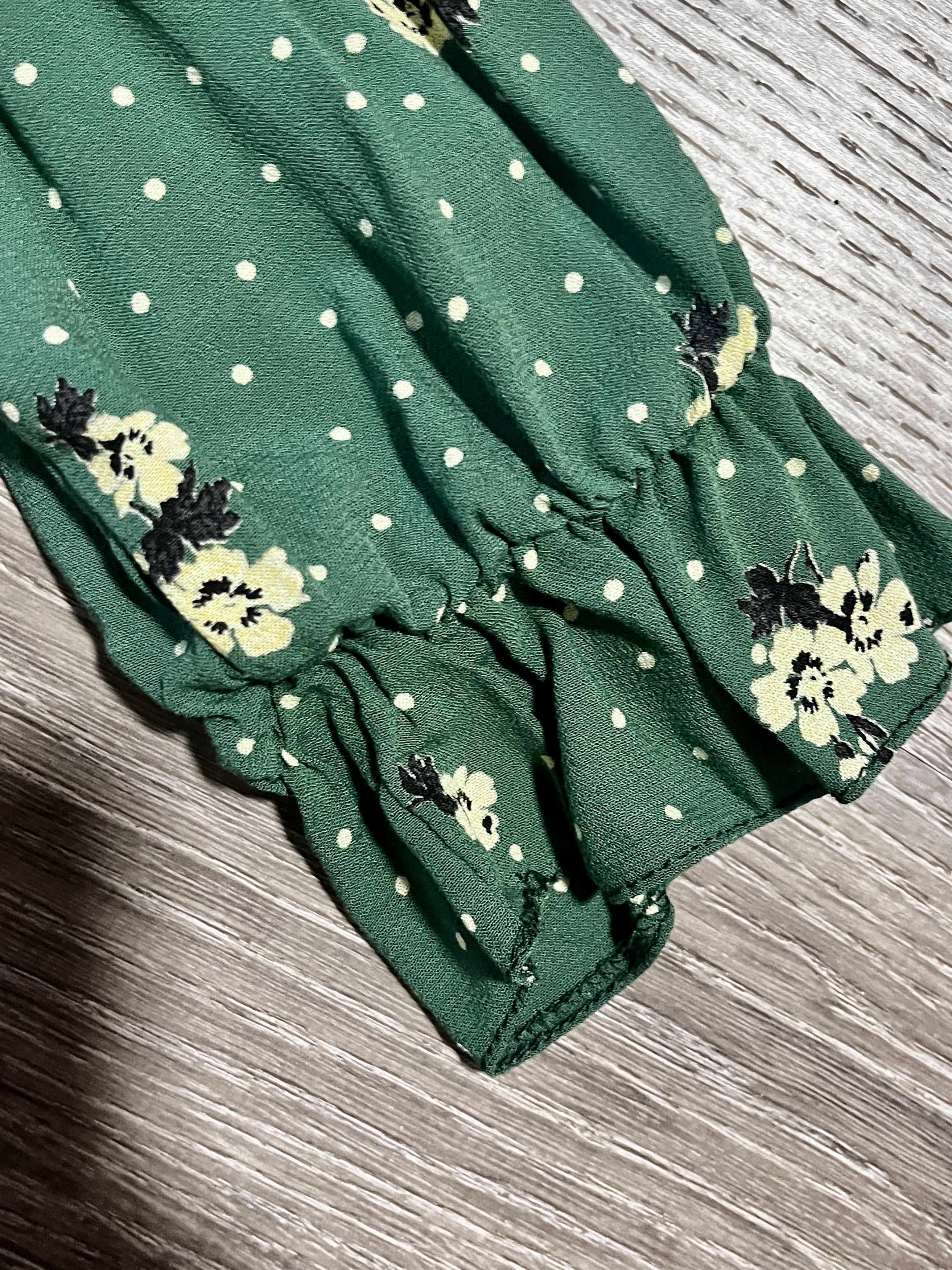 Other Floral Green Dress Size L / US 10 / IT 46 - 5 Thumbnail