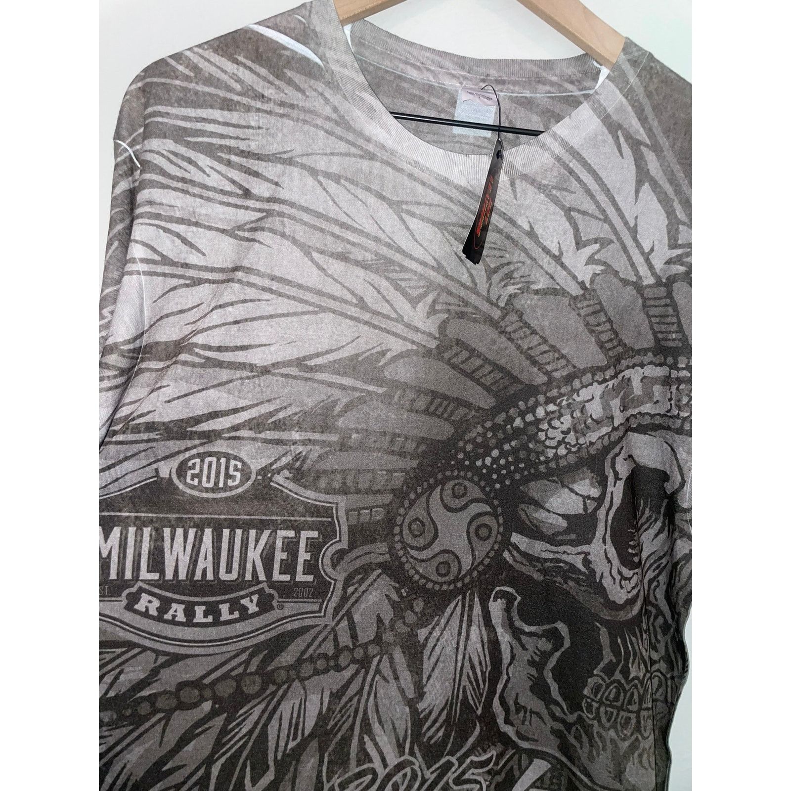 Vintage Milwaukee Rally Sublimation Shirt Motorcycle Biker Tee NWT L Size US L / EU 52-54 / 3 - 3 Thumbnail