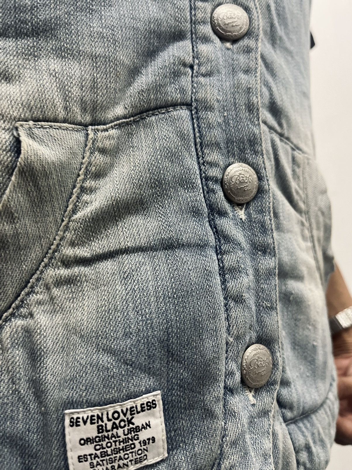 Japanese Brand Vest Denim Fur Double Hoodie by Backs Satisfaction Size US L / EU 52-54 / 3 - 3 Thumbnail