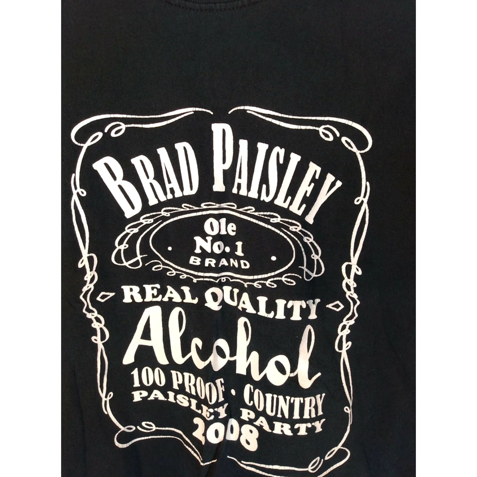 Gildan Brad Paisley T-Shirt Black Gildan Cotton Short Sleeve Crew Neck Regular Mens Small SS All Seasons Music Paisley Double-Sided Vintage? No. Size US S / EU 44-46 / 1 - 2 Thumbnail