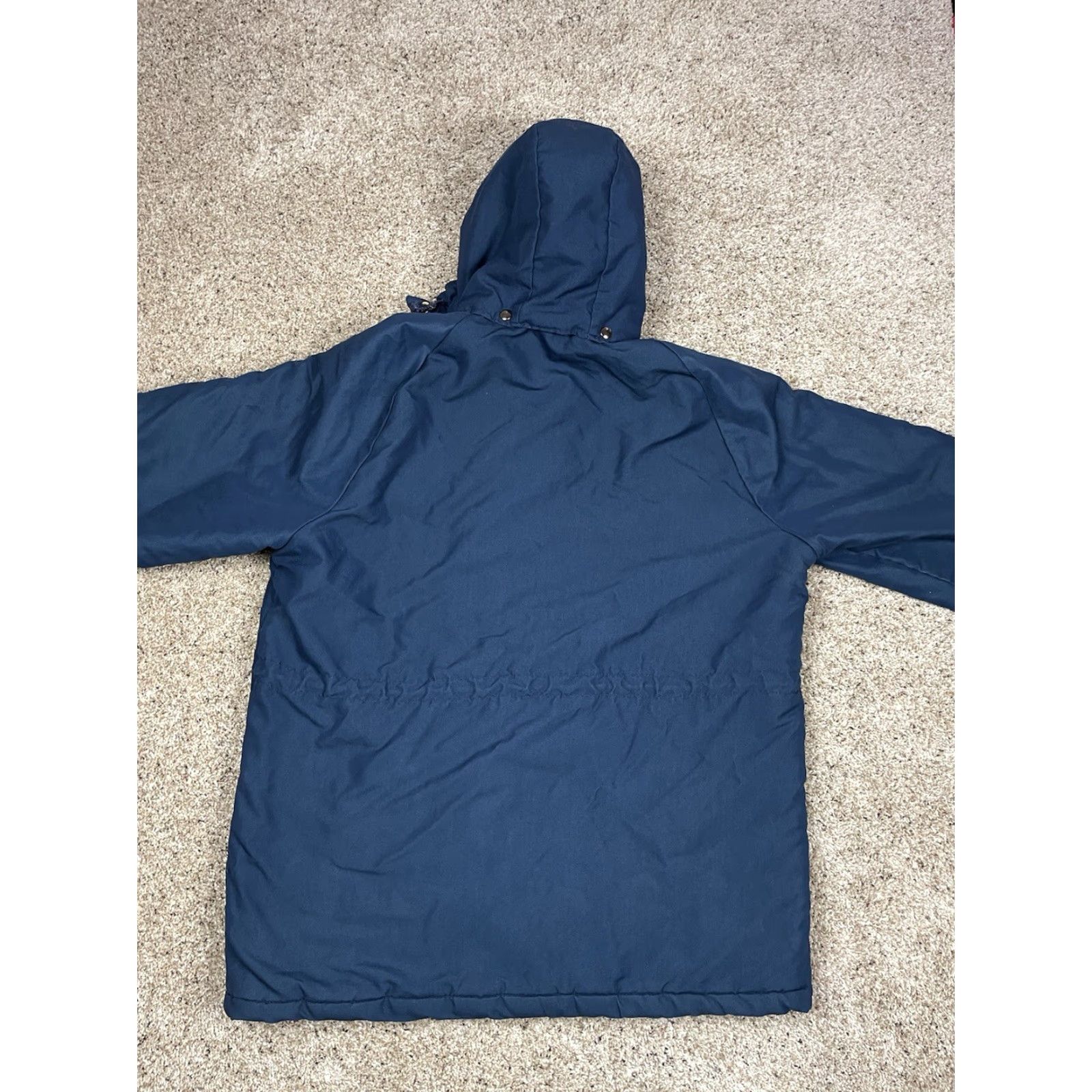 Red Kap VINTAGE Red Kap Jacket XL Mens Blue Hooded Full Zip Insulated USA Made Long Parka Winter Fall Lined Pockets Removable Hood Size US XL / EU 56 / 4 - 4 Thumbnail
