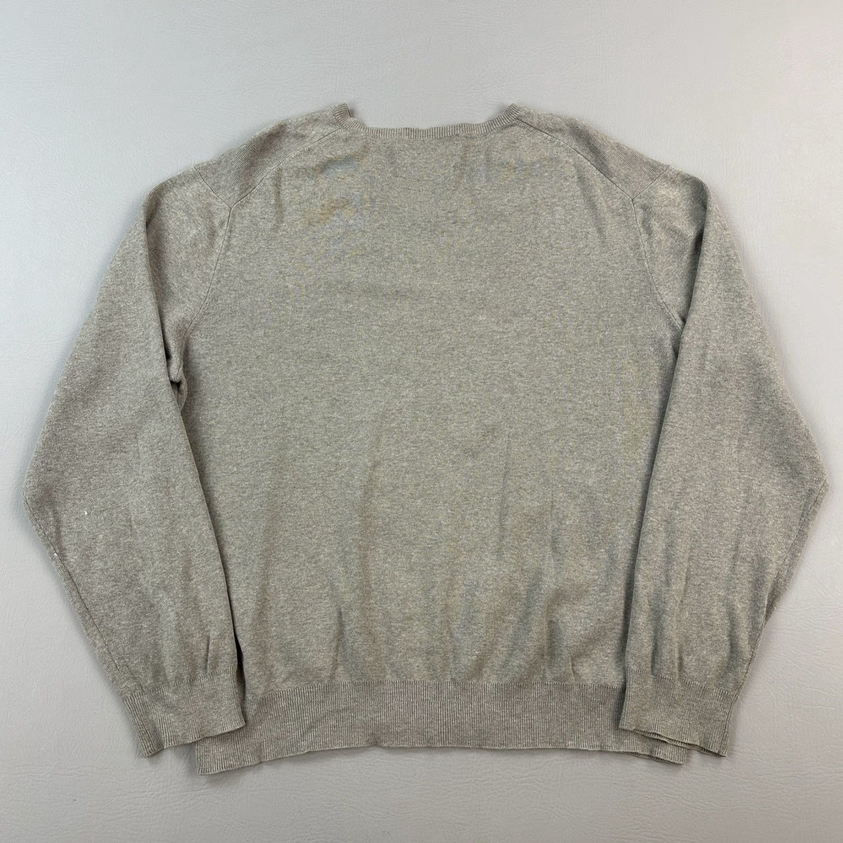Polo Ralph Lauren VINTAGE Polo Ralph Lauren Sweater Mens XL Gray Pima Cotton V Neck Pullover Size US XL / EU 56 / 4 - 7 Thumbnail