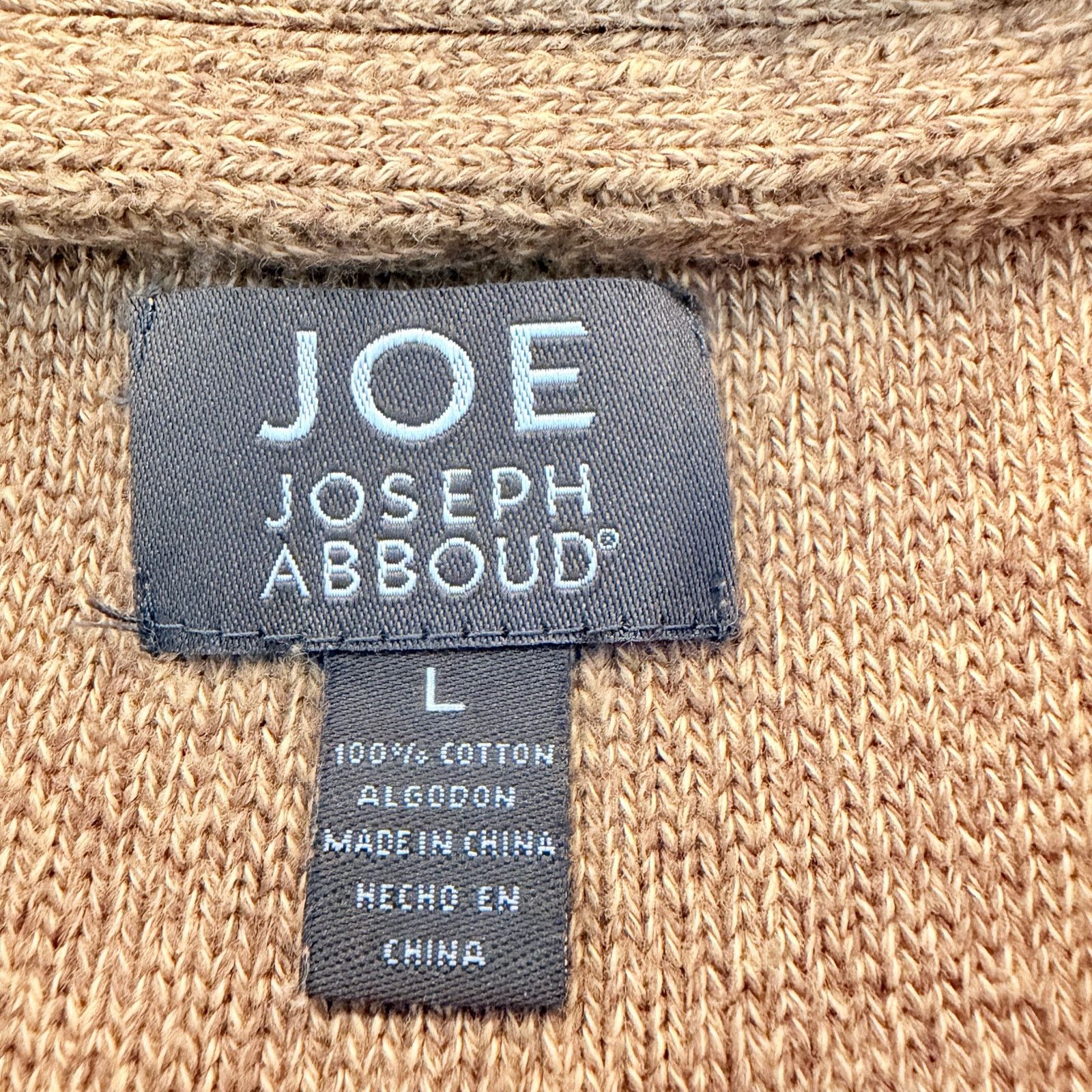 Joseph Abboud Joe Joseph Abboud Cotton Cable Knit Elbow Patch Sweater L Size US L / EU 52-54 / 3 - 6 Thumbnail