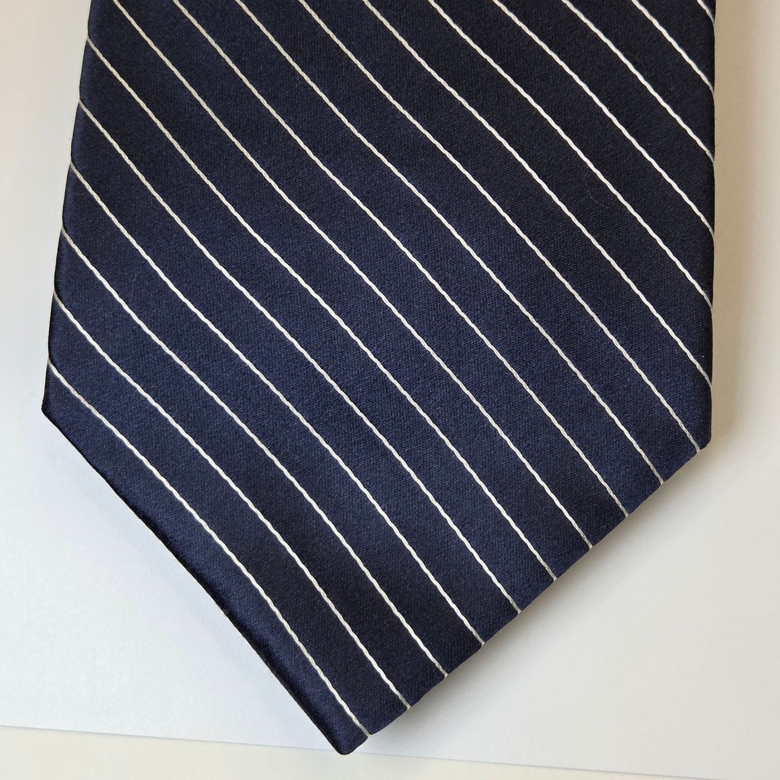 Tommy Hilfiger Tommy Hilfiger Silk Tie Lot Navy Blue USA 3.75 Contrast Tips Size ONE SIZE - 3 Thumbnail