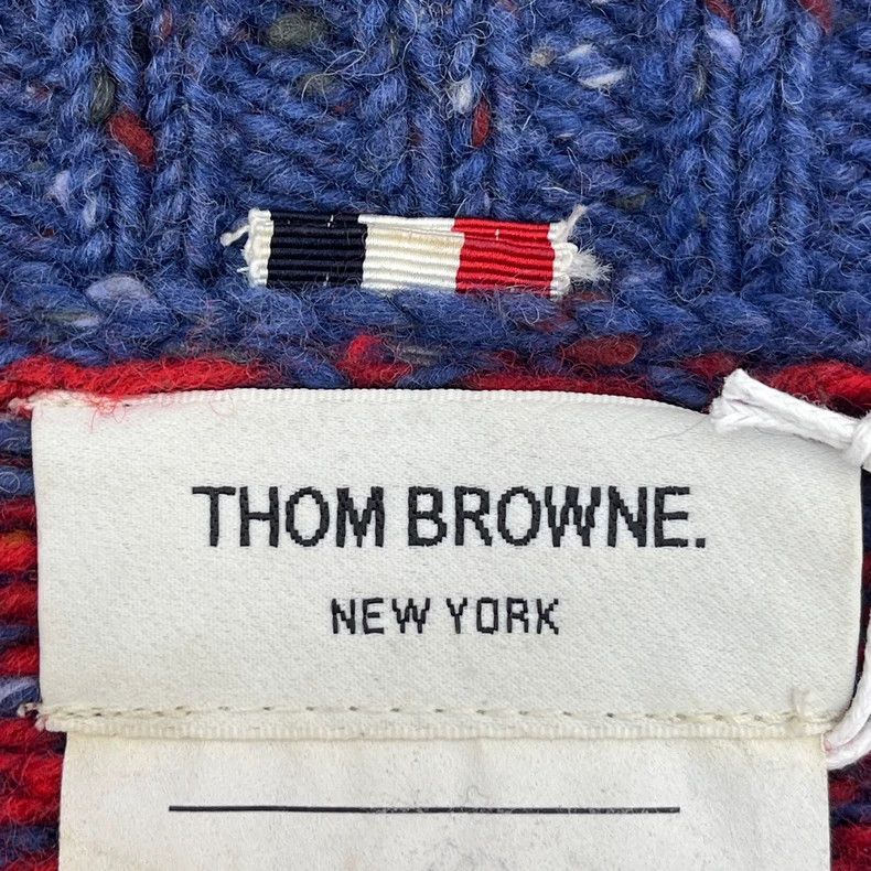 Thom Browne Thom Browne Size 2Blue Red Stripe Classic Logo Wool Long Sl Size US M / EU 48-50 / 2 - 5 Thumbnail