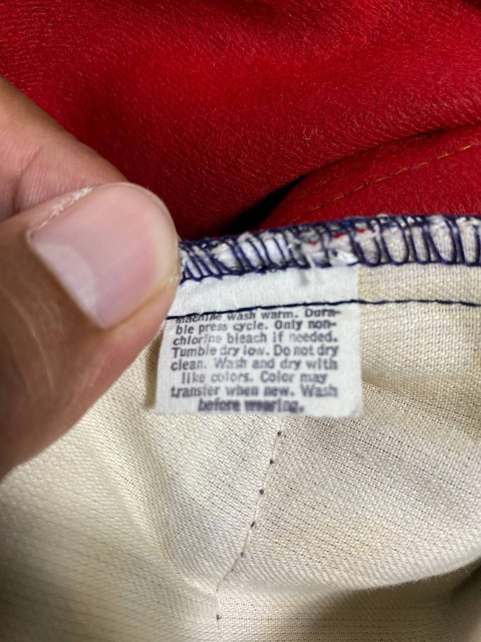 Levi's vintage levis 517 orange tab bootcut denim red velvet lining Size US 34 / EU 50 - 12 Thumbnail