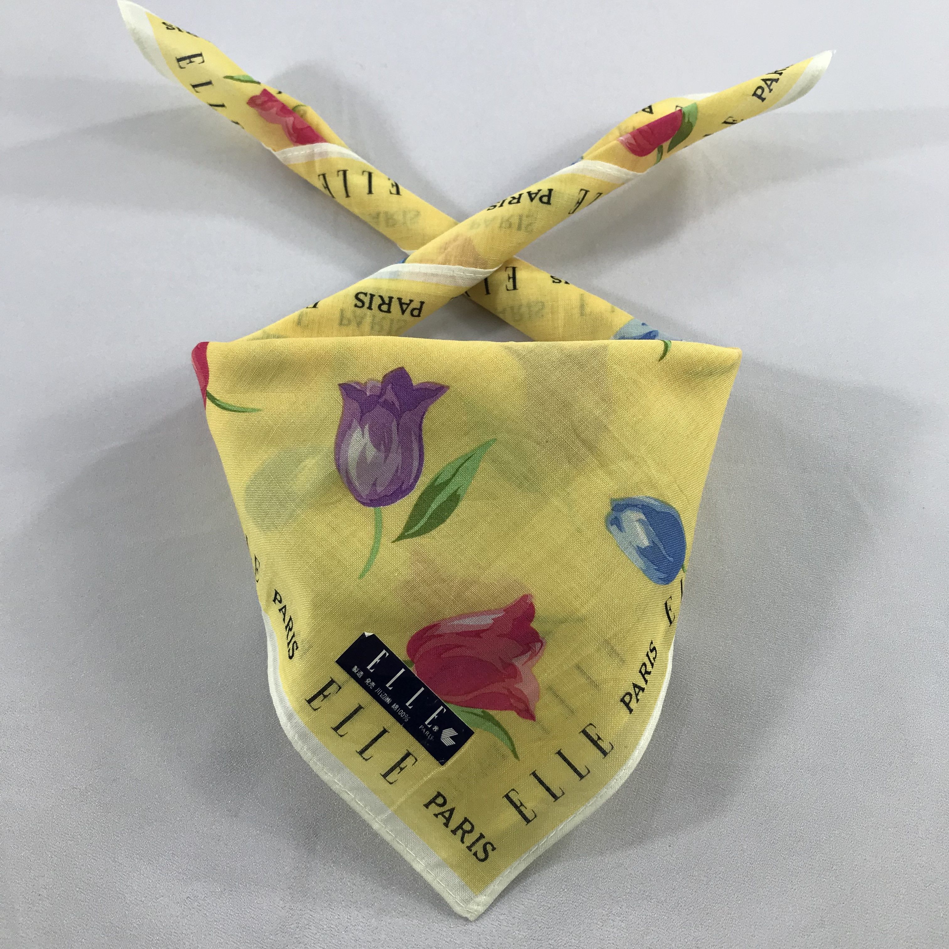 Vintage Elle Bandana / Handkerchief / Neckerchief - S2237 Size ONE SIZE - 3 Thumbnail