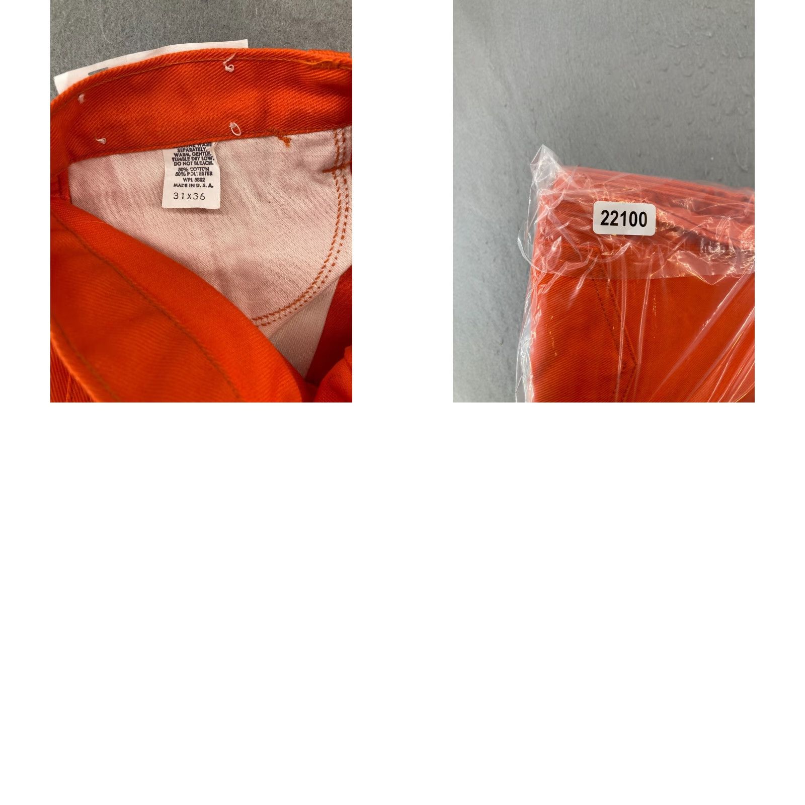 Vintage VINTAGE Liberty Work Pants 31x36 Orange Denim Straight Fit NWT USA Mens Size US 31 - 8 Thumbnail
