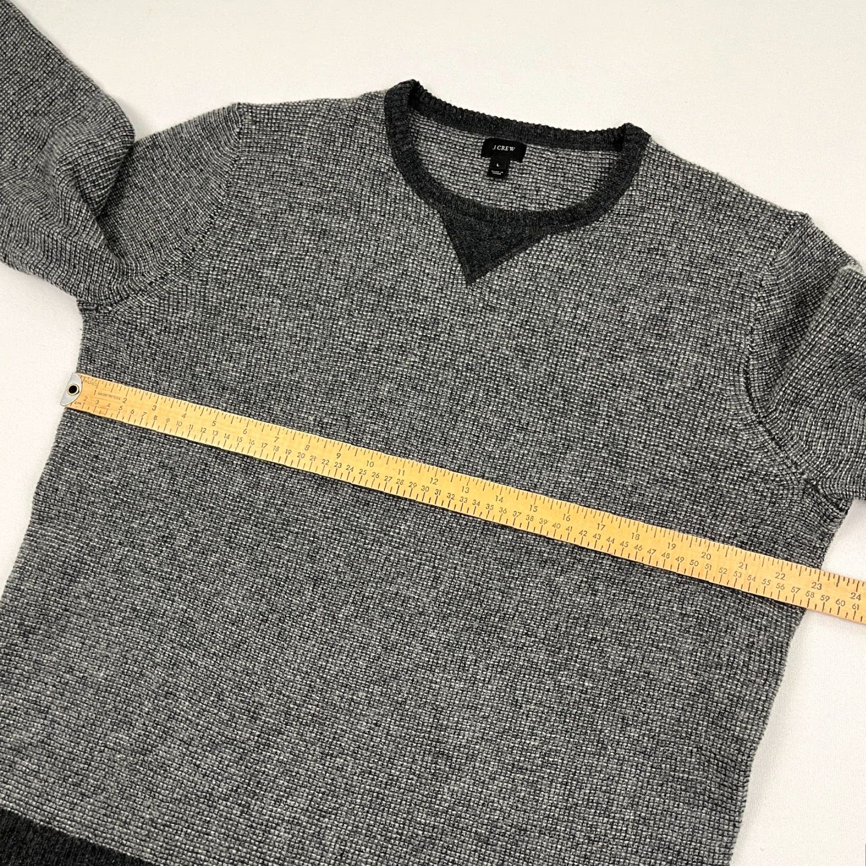 J.Crew VINTAGE J Crew Lambs Wool Sweater Mens L Gray Crewneck Pullover Jumper Academia Preppy Size US L / EU 52-54 / 3 - 5 Thumbnail