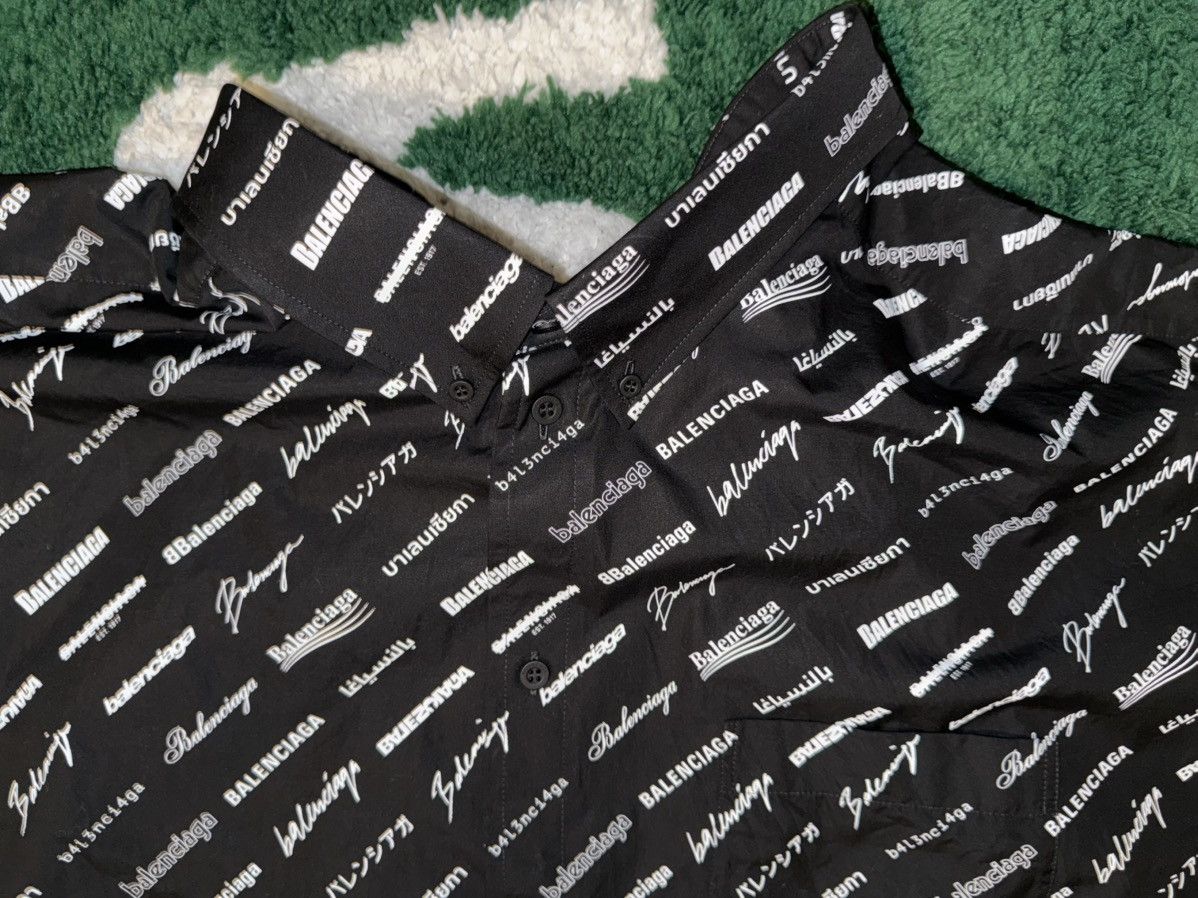 Balenciaga BALENCIAGA Logo-Print Poplin Midi Dress Sz.L Size L / US 10 / IT 46 - 8 Thumbnail