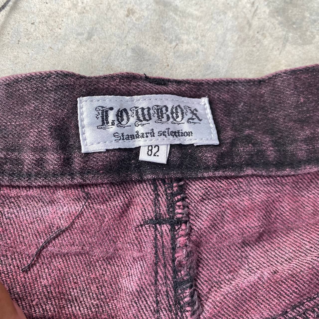 If Six Was Nine × LOWBOX × Tornado Mart LOWBOX JAPAN WINE-RED DYE FISHBONE STRAIGHT LEG IN W30X33 Size US 30 / EU 46 - 13 Thumbnail