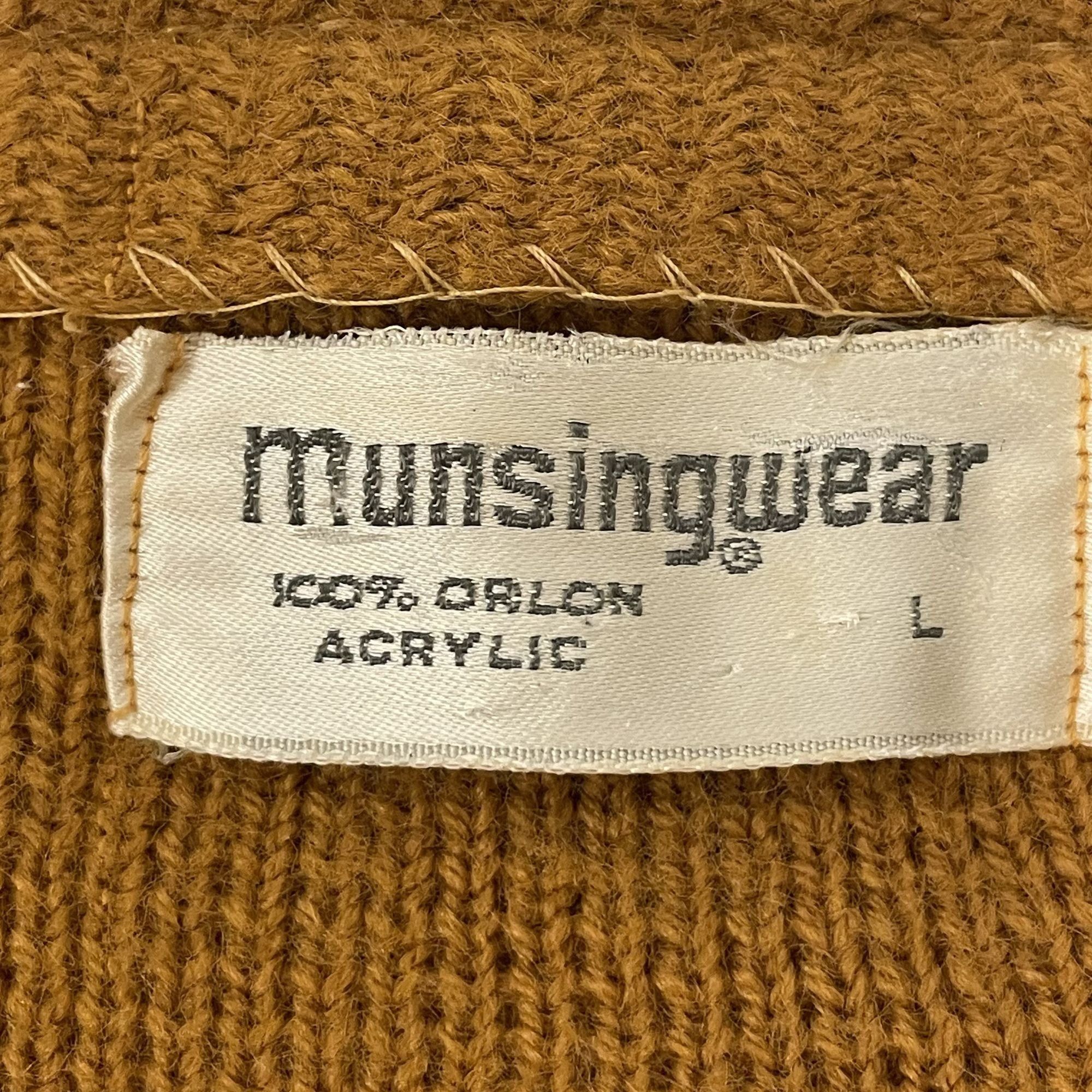 Other Vtg Munsingwear Knit Orlon Sweater ROCKABILLY Cardigan Size US L / EU 52-54 / 3 - 3 Thumbnail