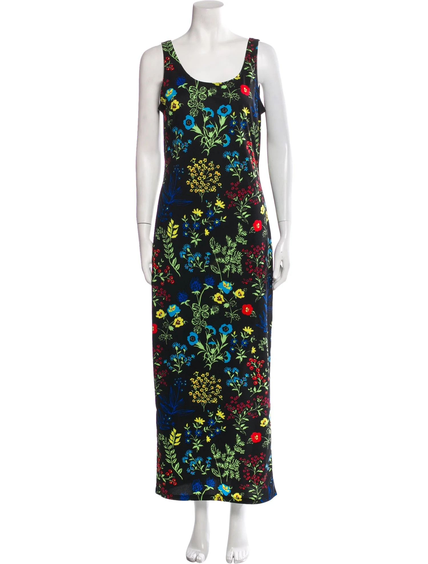 Versace Jeans Couture VERSACE Dress Floral Flower Print Black Vintage Dresses Size M / US 6-8 / IT 42-44 - 1 Thumbnail