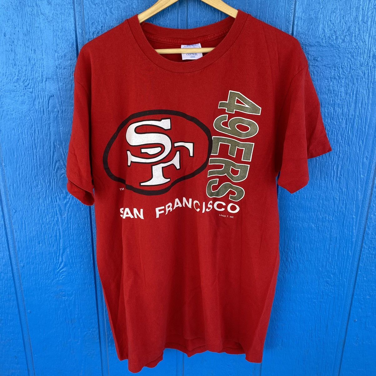 Tultex × Vintage San Francisco 49ers Logo 7 Vintage 90s shirt Large Football Size US L / EU 52-54 / 3 - 1 Thumbnail