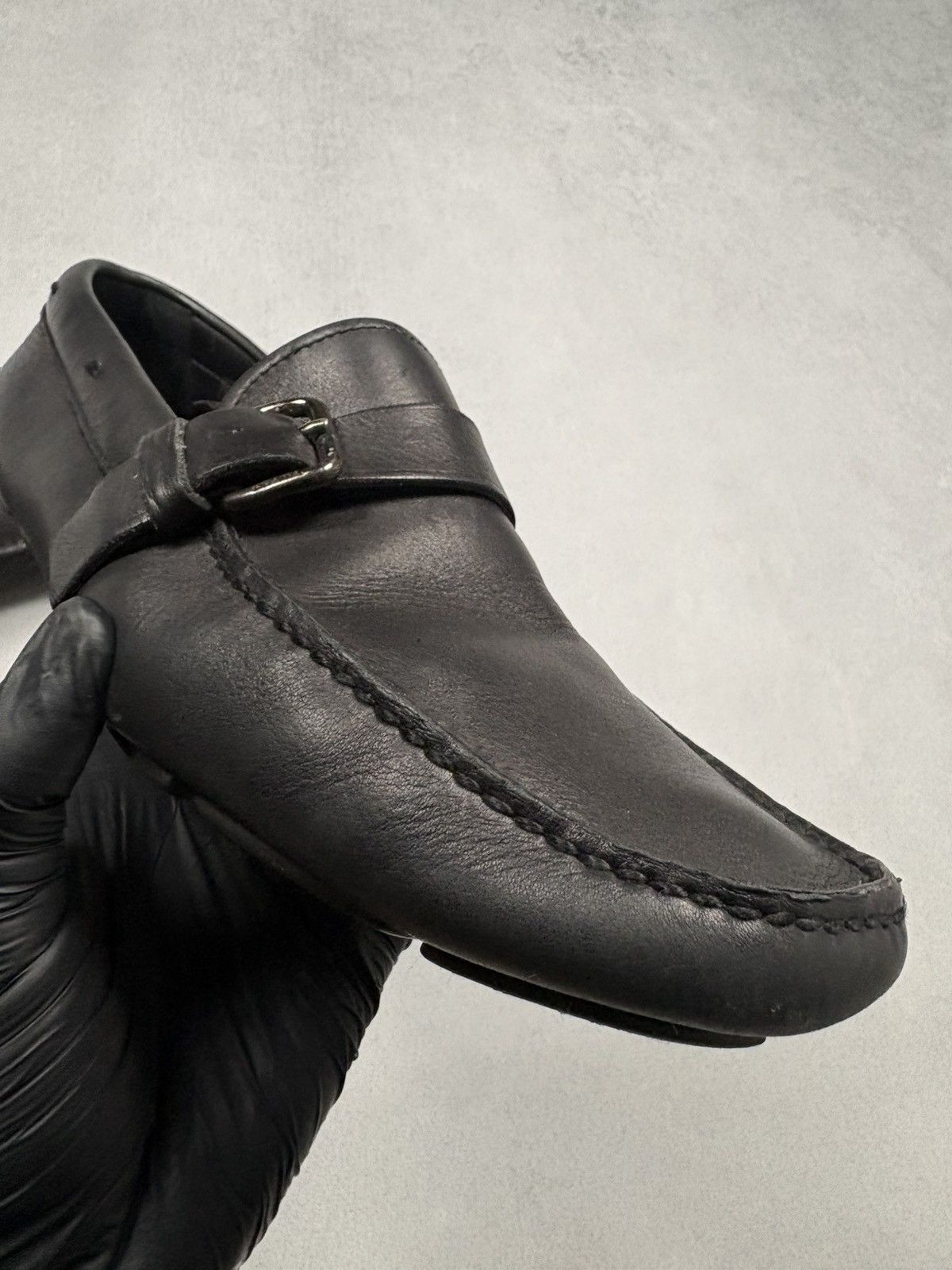 Prada Prada Leather Buckle Driving Loafers Black Size 10 Classic Size US 10 / EU 43 - 10 Thumbnail