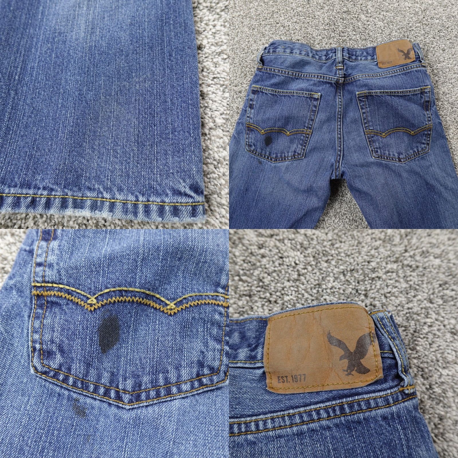American Eagle Outfitters American Eagle Outfitters Jeans Mens 28X30 Dark Blue Denim Slim Straight 5-Pocket Preppy Grunge 2000s Mens Clothing Size US 28 / EU 44 - 9 Thumbnail