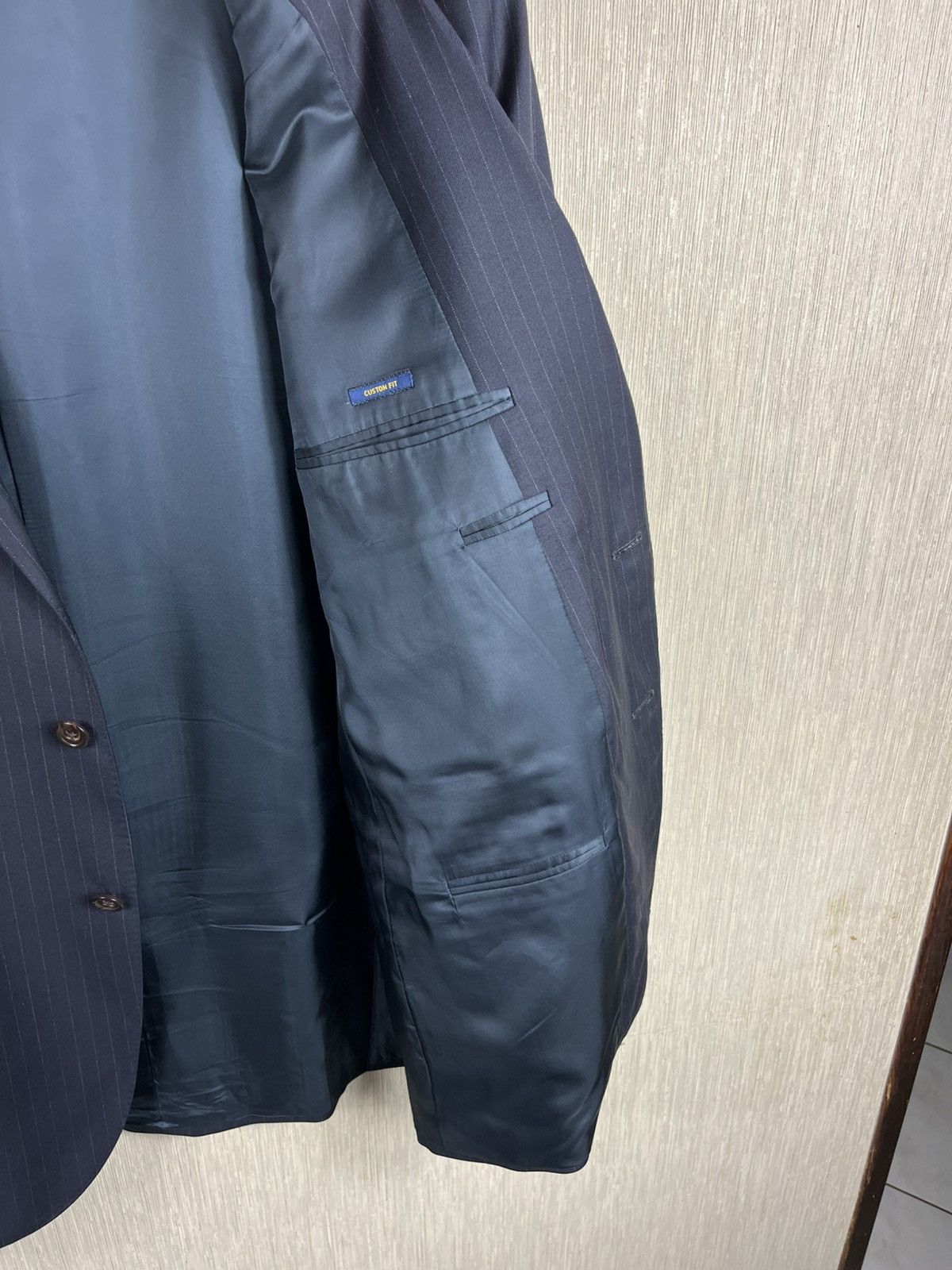 Polo Ralph Lauren × Ralph Lauren Polo Ralph Lauren wool navy light striped blazer jacket Size 48R - 18 Thumbnail