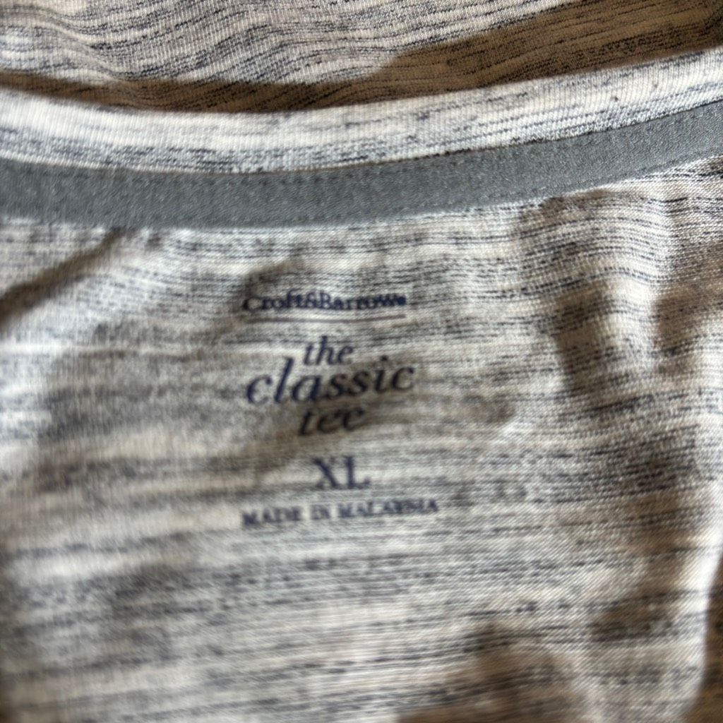 Croft & Barrow Croft & Barrow Space Dye V-neck Short Sleeve Cotton Blend T- Size XL / US 12-14 / IT 48-50 - 3 Thumbnail