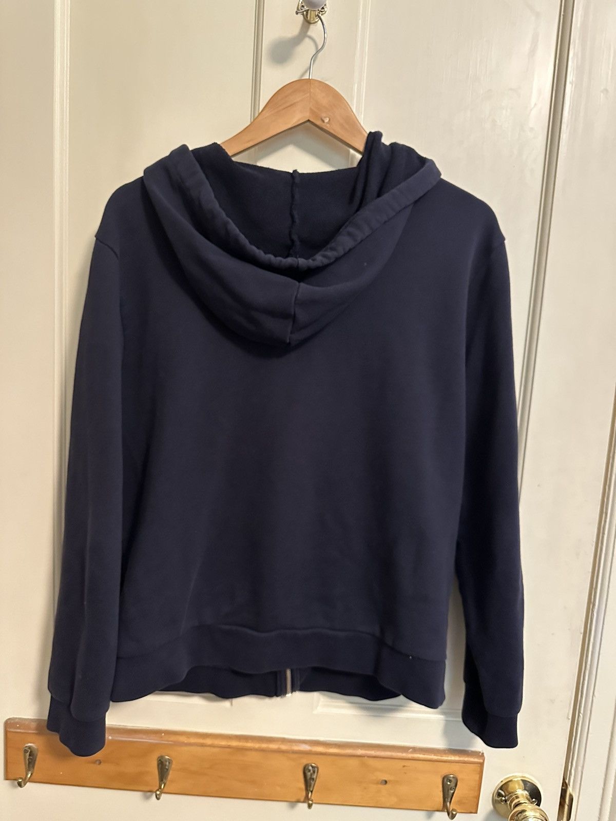 A.P.C. A.P.C Navy Zip Logo Hoodie Size US M / EU 48-50 / 2 - 2 Thumbnail
