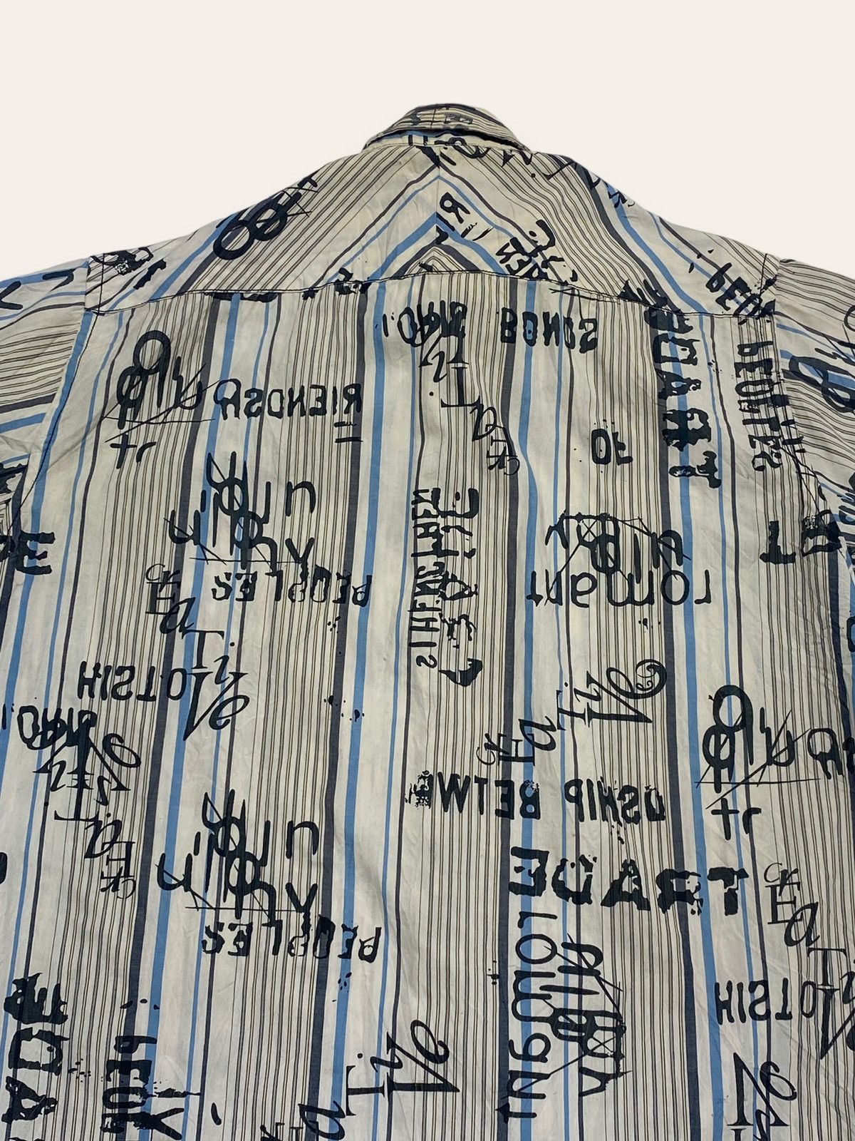 Hysteric Glamour Vintage YIN WEY Striped Avant Garde y2k Button Up Size US L / EU 52-54 / 3 - 13 Thumbnail
