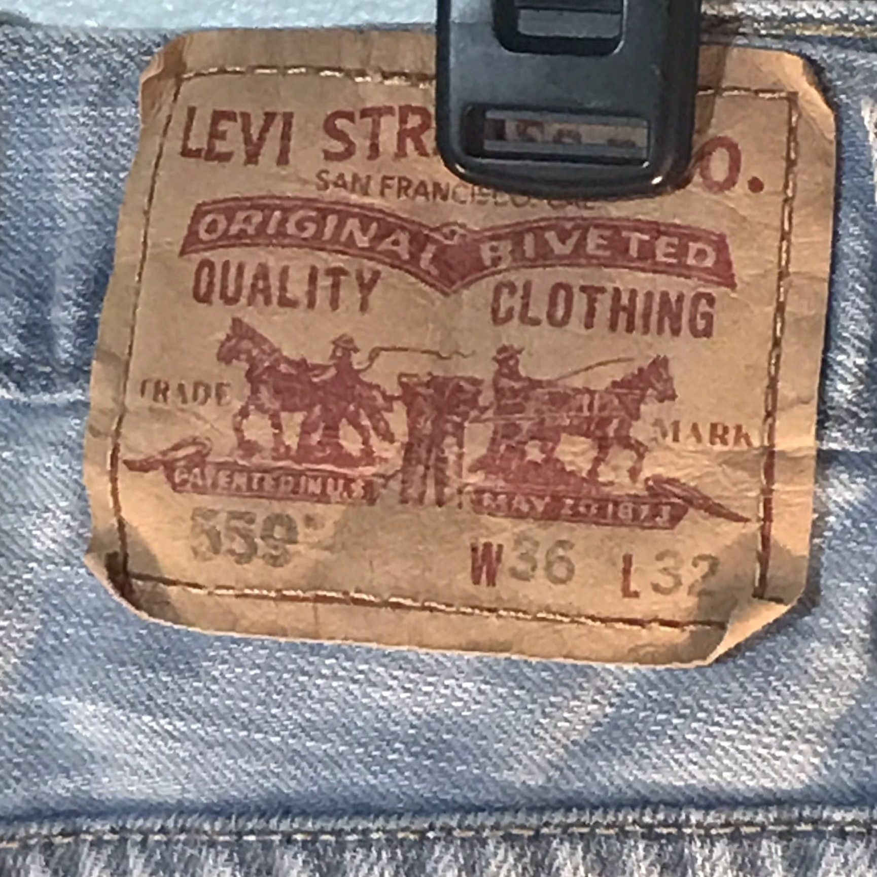 Levi's Levi's 559 Light Wash Relaxed Straight Jeans Mens Size 36x32 Blue American Size US 36 / EU 52 - 3 Thumbnail