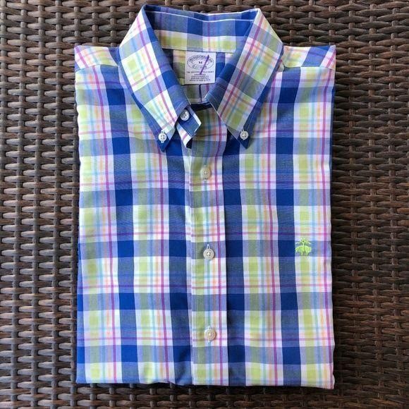 Brooks Brothers Brooks Bros Button Down in Plaid Short Sleeve Size US M / EU 48-50 / 2 - 1 Thumbnail