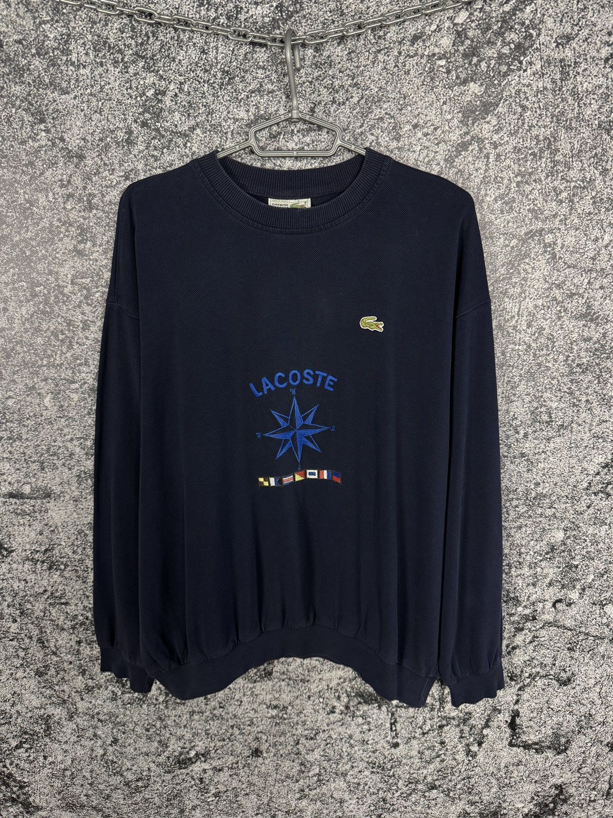Lacoste Chemise Lacoste Vintage 90s Pullover Compass Logo Size 6 Size US XL / EU 56 / 4 - 1 Thumbnail