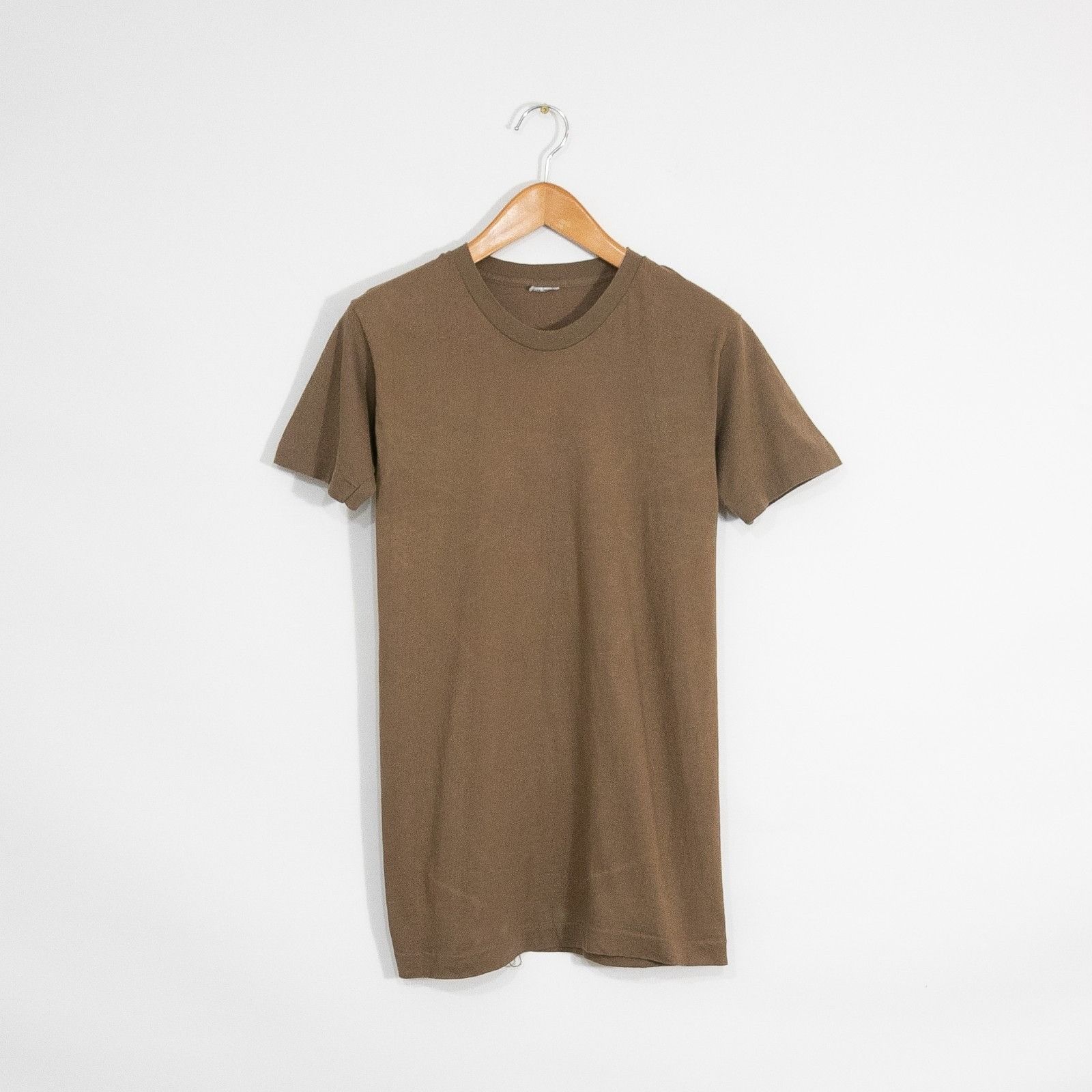 Vintage Vintage 90s Blank Brown T Shirt Mens Medium - Single Stitch Size US M / EU 48-50 / 2 - 1 Thumbnail
